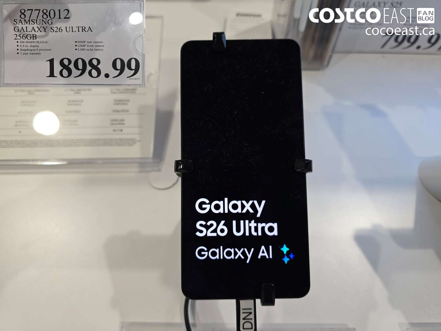 8778012 SAMSUNG GALAXY S26 ULTRA 256GB $1898.99