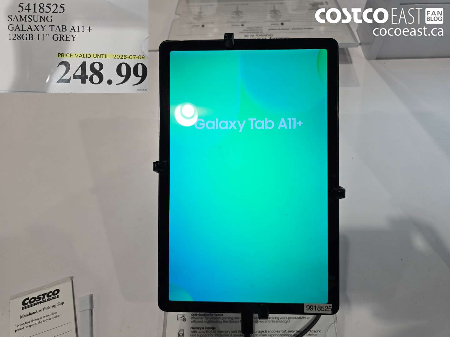 5418525 SAMSUNG GALAXY TAB A11+ 128GB 11