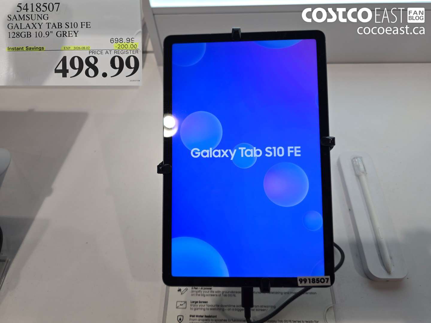 5418507 SAMSUNG GALAXY TAB S10 FE 128GB 10.9