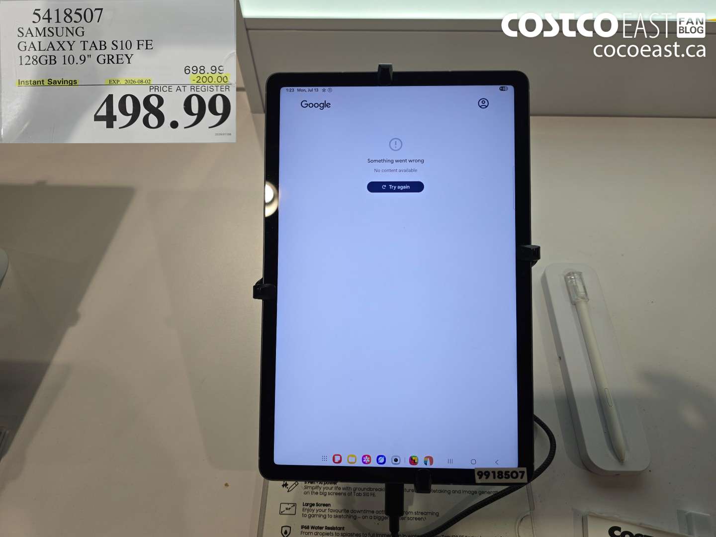 5418507 SAMSUNG GALAXY TAB S10 FE 128GB 10.9