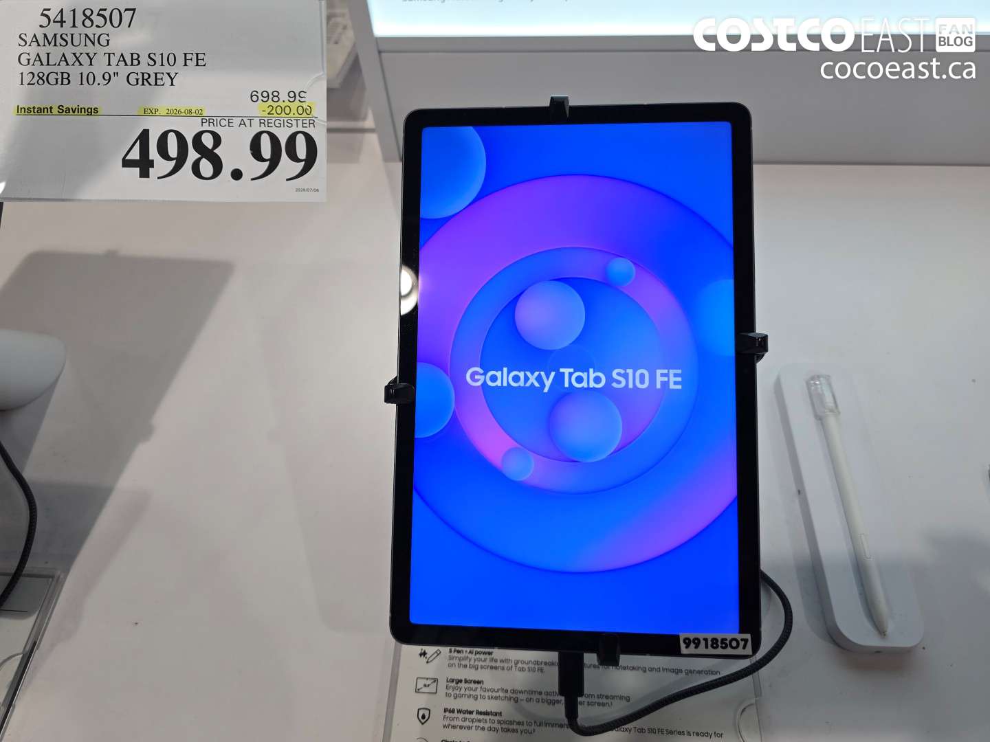 5418507 SAMSUNG GALAXY TAB S10 FE 128GB 10.9