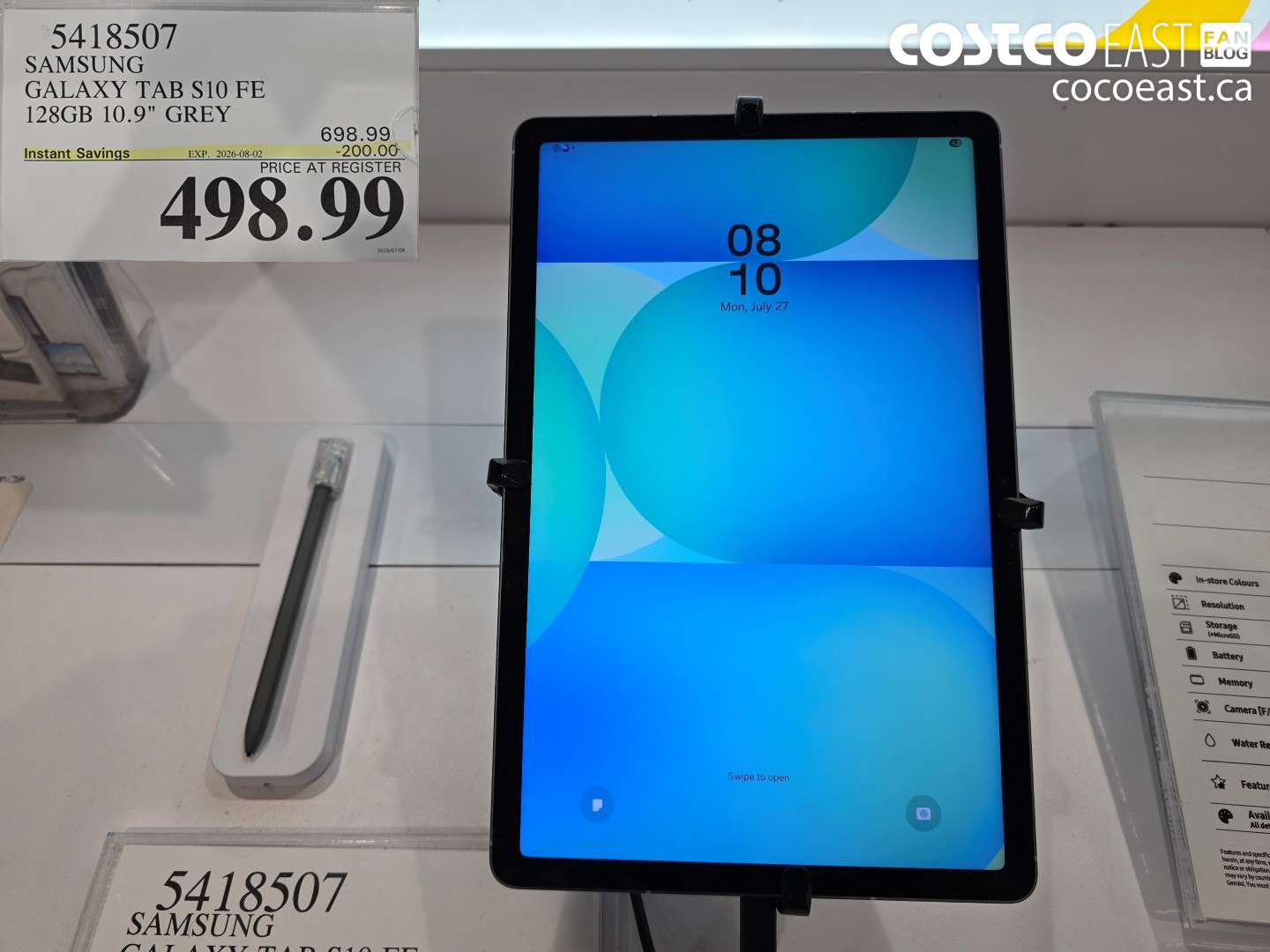 5418507 SAMSUNG GALAXY TAB S10 FE 128GB 10.9
