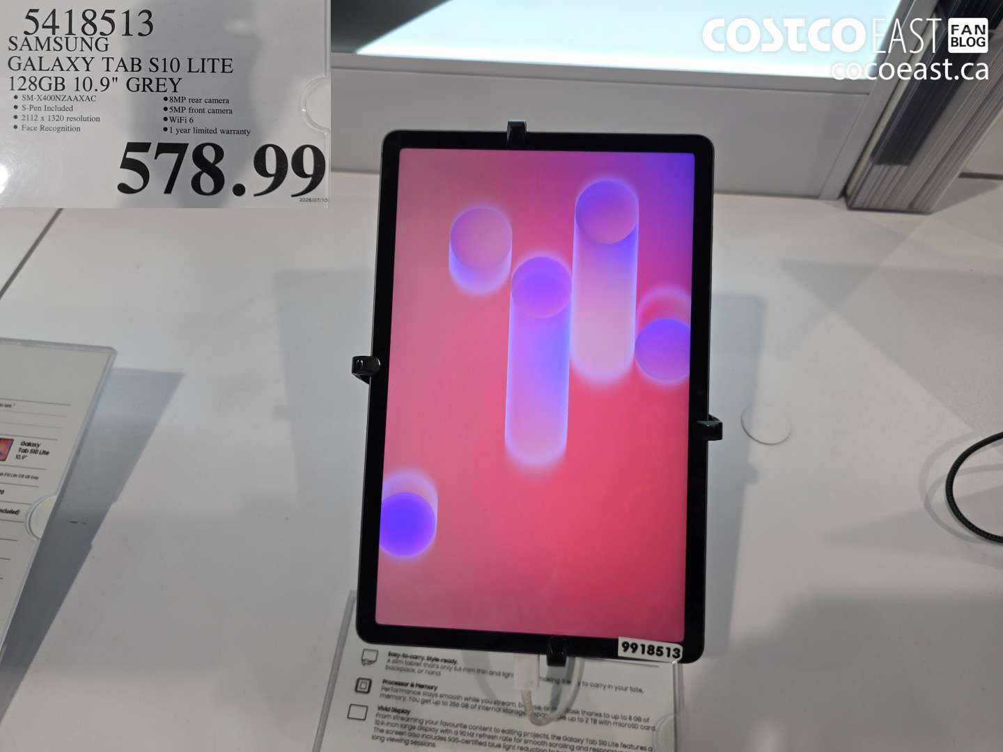 5418513 SAMSUNG GALAXY TAB S10 LITE 128GB 10.9