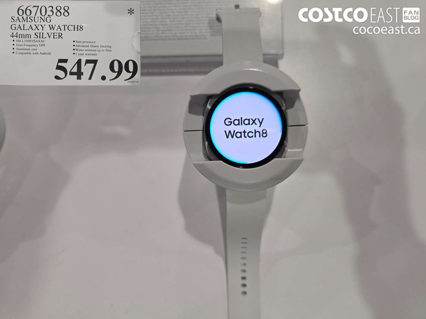 6670388 SAMSUNG GALAXY WATCH8 44MM SILVER $547.99