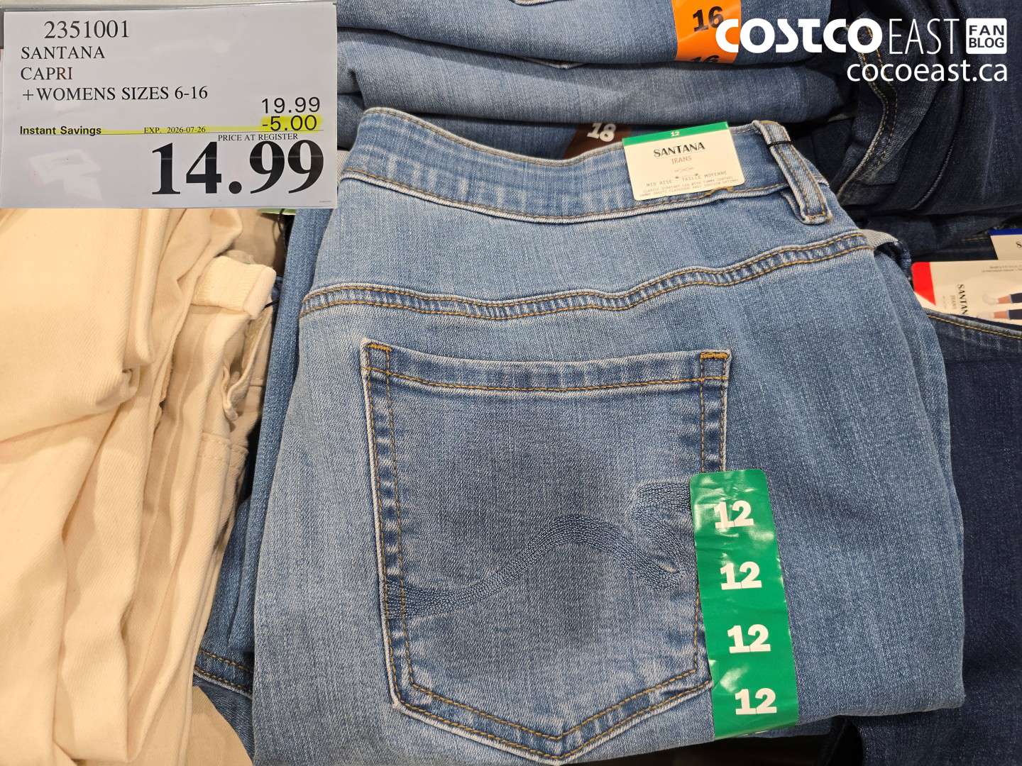 2351001 SANTANA CAPRI WOMENS SIZES 6-16 ($5.00 INSTANT SAVINGS EXPIRES ON 2026-07-26) $14.99