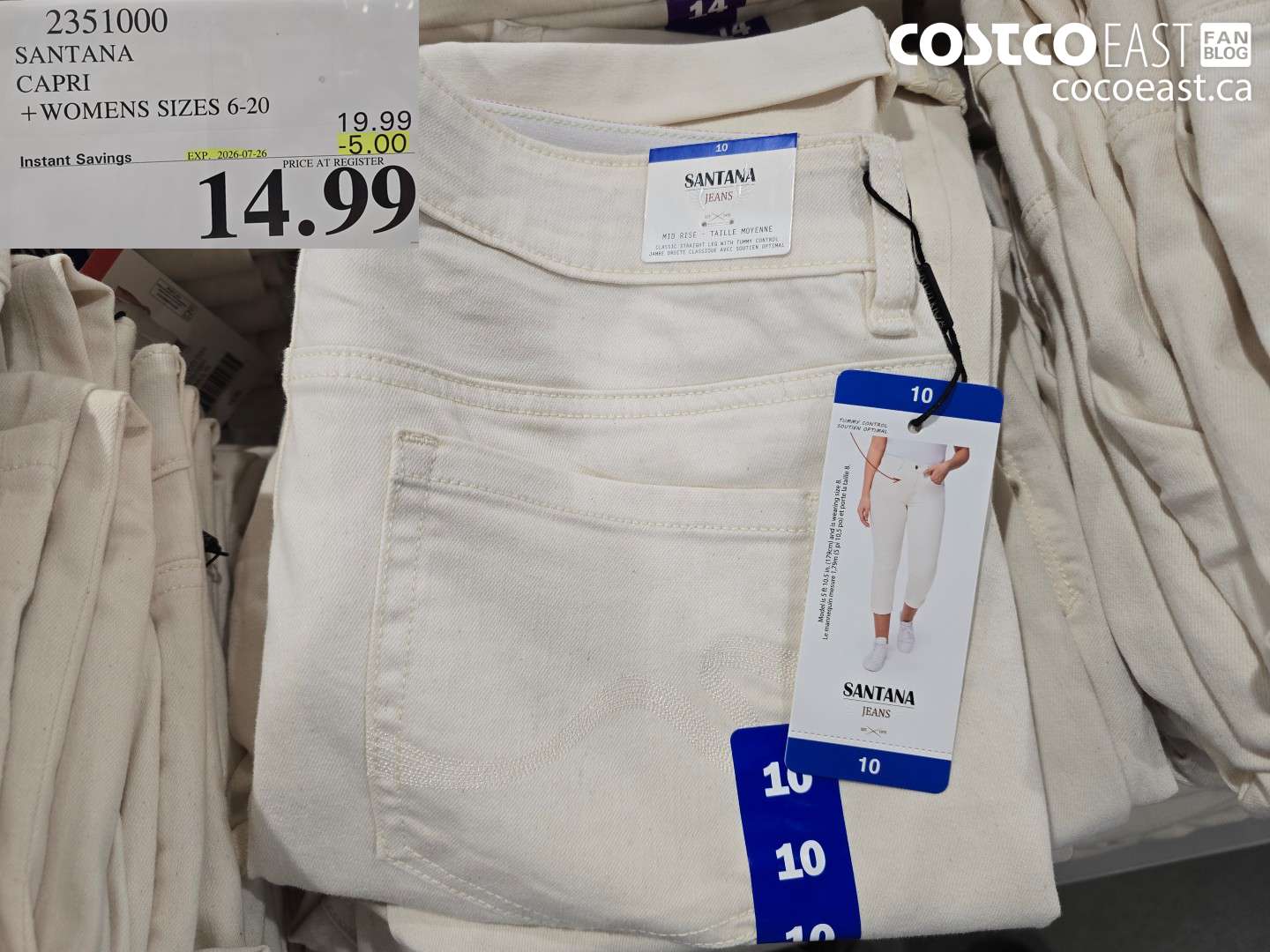 2351000 SANTANA CAPRI WOMENS SIZES 6-20 ($5.00 INSTANT SAVINGS EXPIRES ON 2026-07-26) $14.99