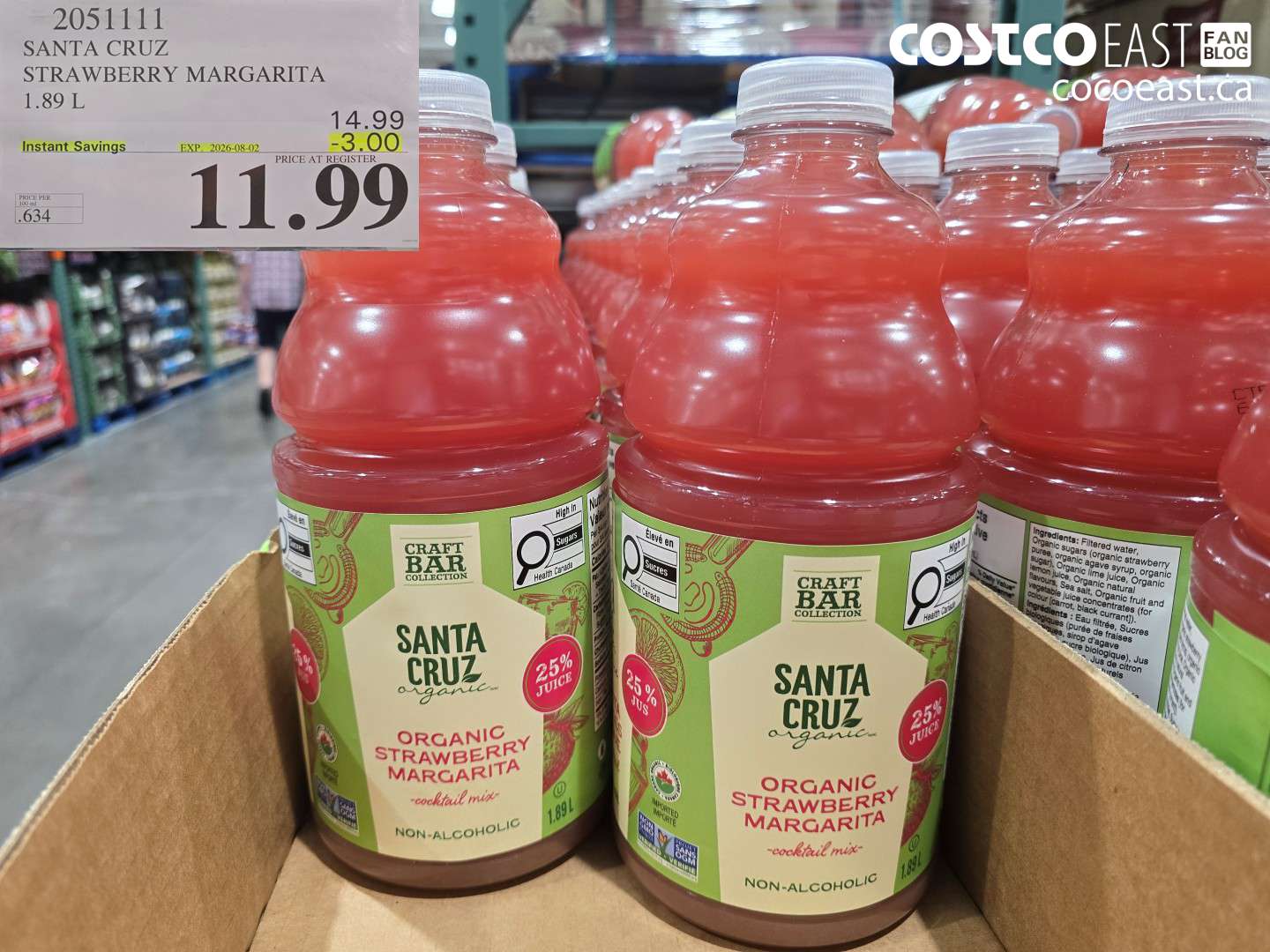 2051111 SANTA CRUZ STRAWBERRY MARGARITA 1.89 L ($3.00 INSTANT SAVINGS EXPIRES ON 2026-08-02) $11.99