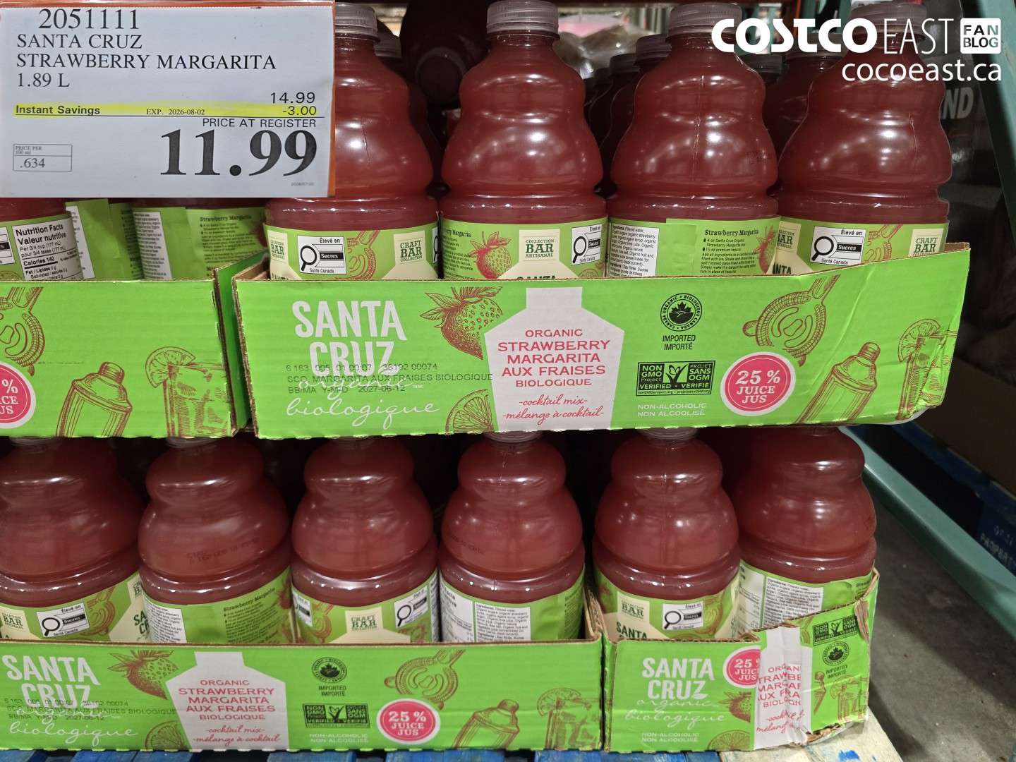 2051111 SANTA CRUZ STRAWBERRY MARGARITA 1.89 L ($3.00 INSTANT SAVINGS EXPIRES ON 2026-08-02) $11.99