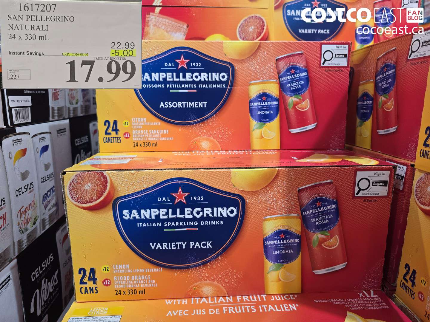 1617207 SAN PELLEGRINO NATURALI 24 X 330 ML ($5.00 INSTANT SAVINGS EXPIRES ON 2026-08-02) $17.99