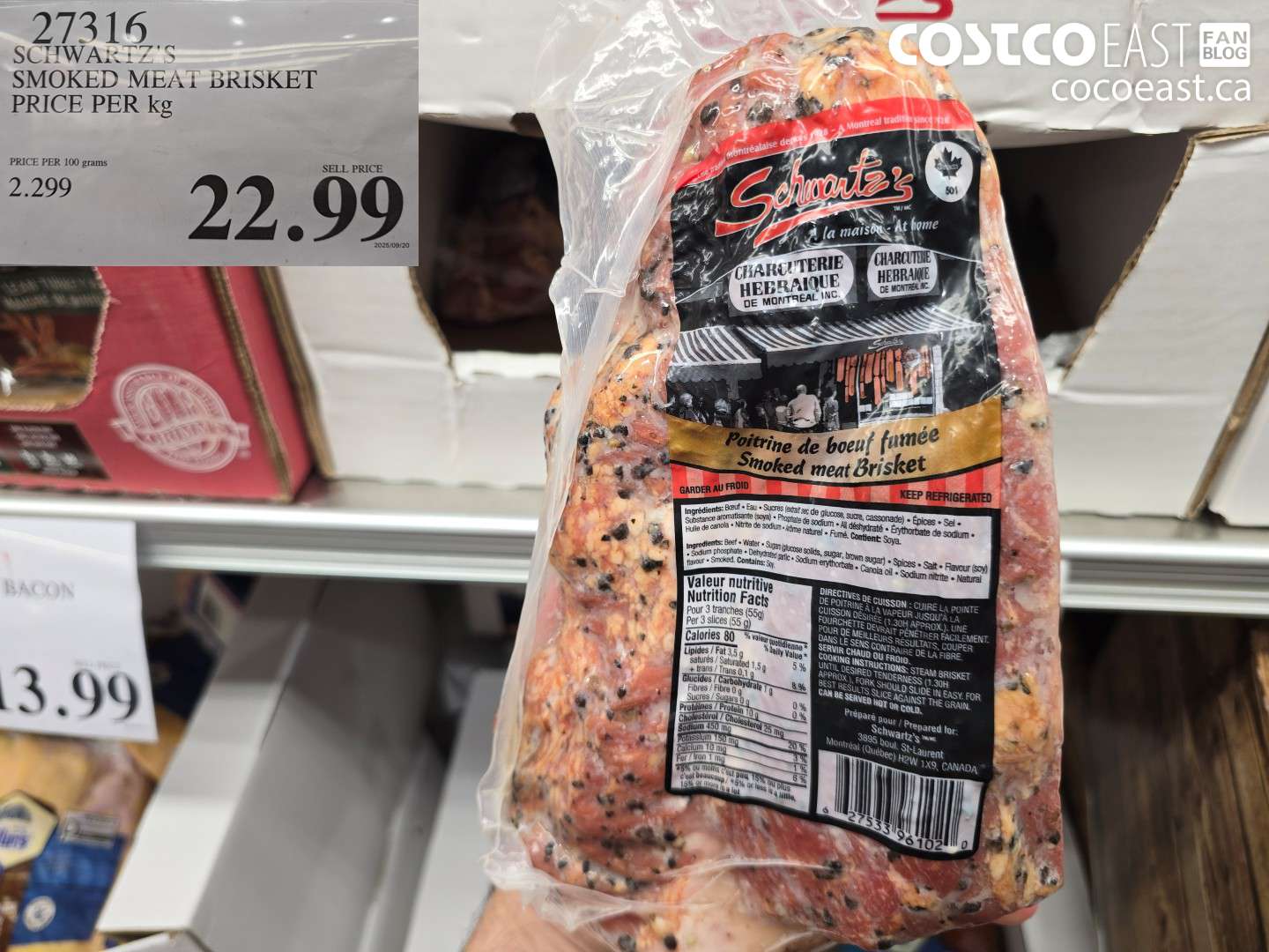 27316 SCHWARTZ'S SMOKED MEAT BRISKET $22.99