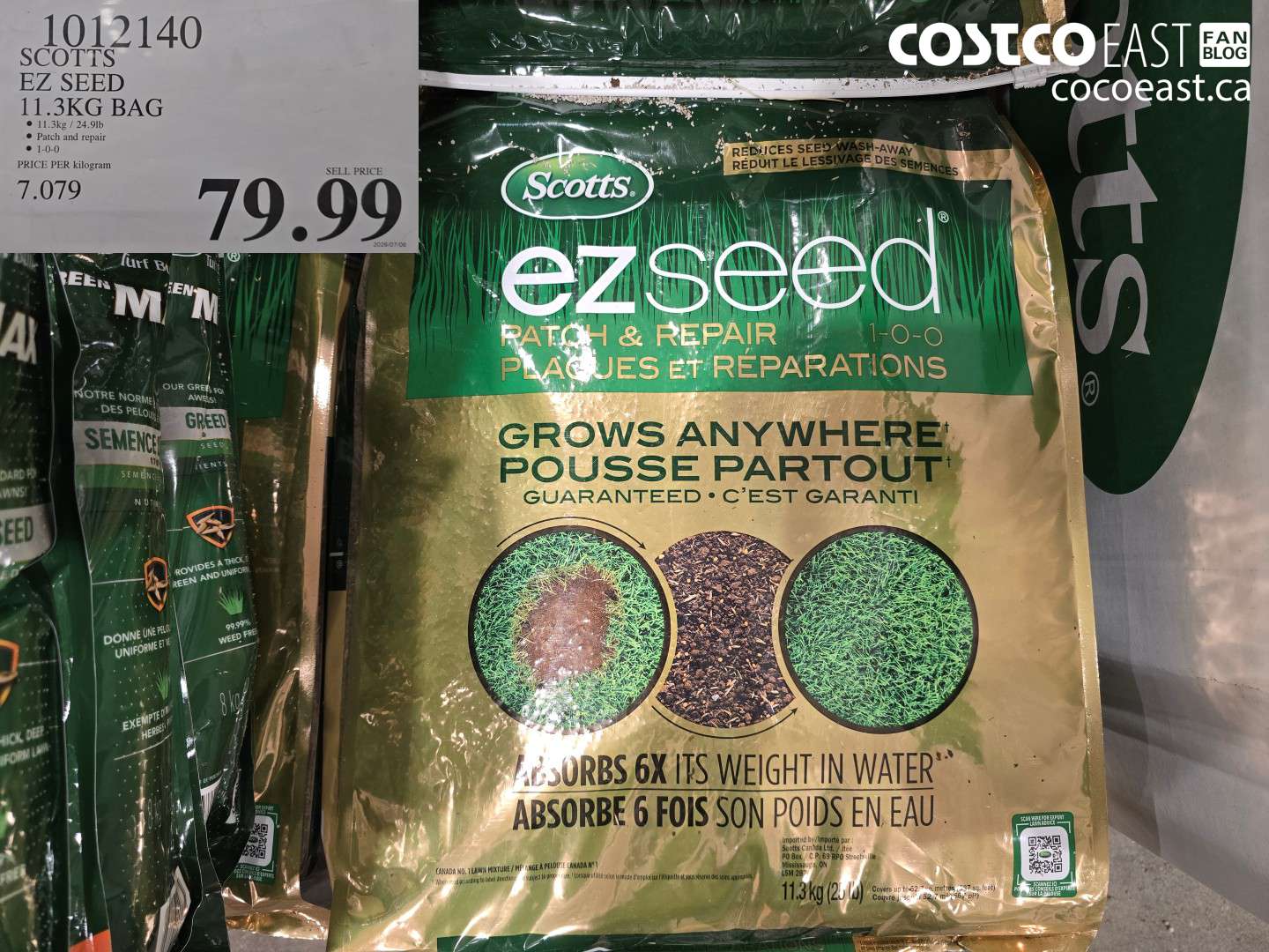 1012140 SCOTTS EZ SEED 11.3KG BAG $79.99