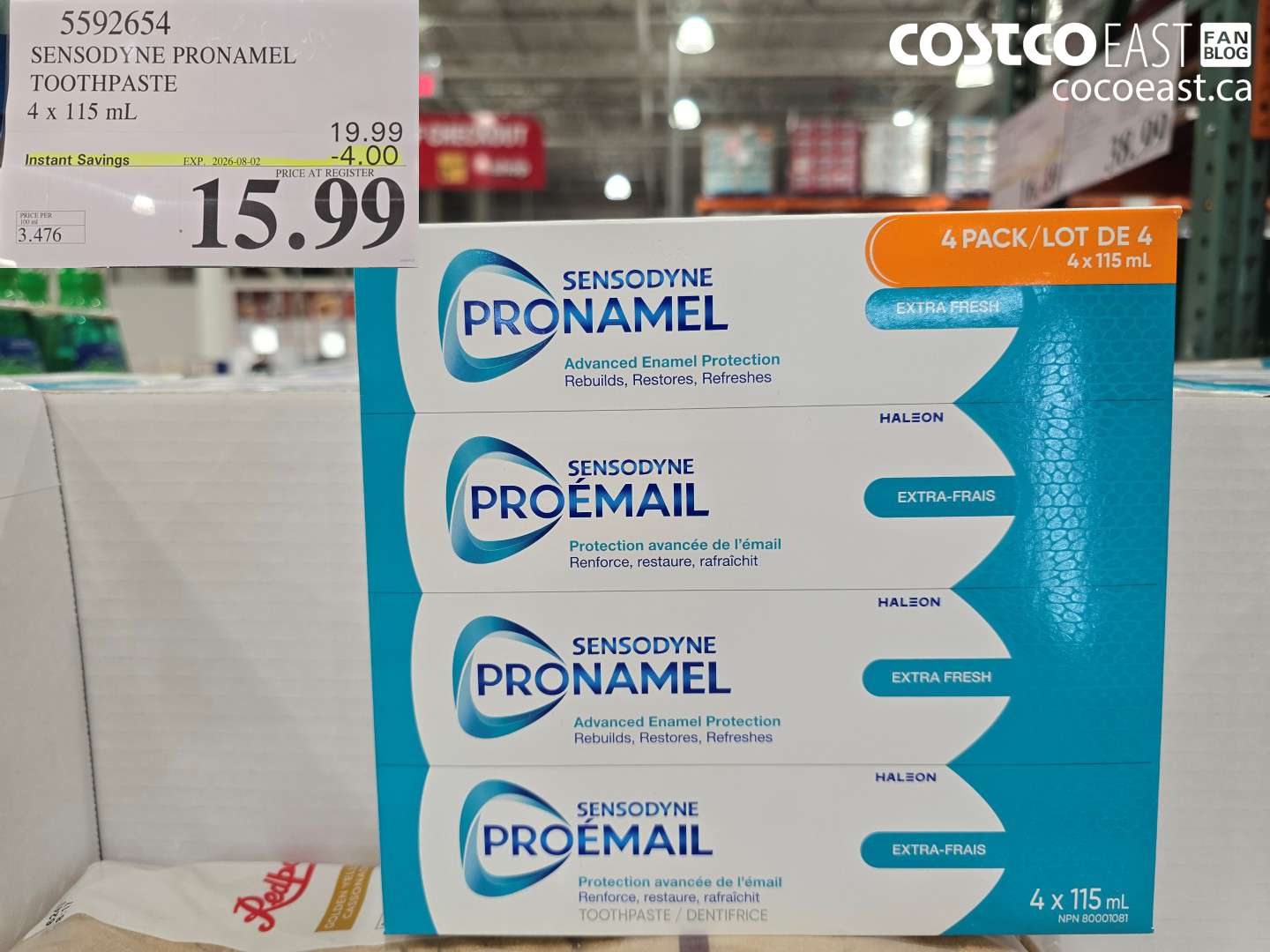 5592654 SENSODYNE PRONAMEL TOOTHPASTE 4 X 115 ML ($4.00 INSTANT SAVINGS EXPIRES ON 2026-08-02) $15.99