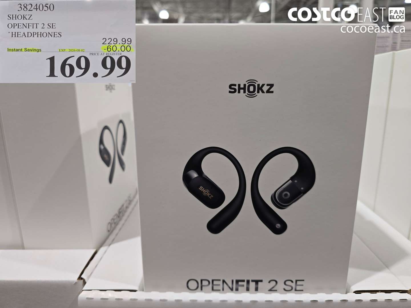3824050 SHOKZ OPENFIT 2 SE HEADPHONES ($60.00 INSTANT SAVINGS EXPIRES ON 2026-08-02) $169.99