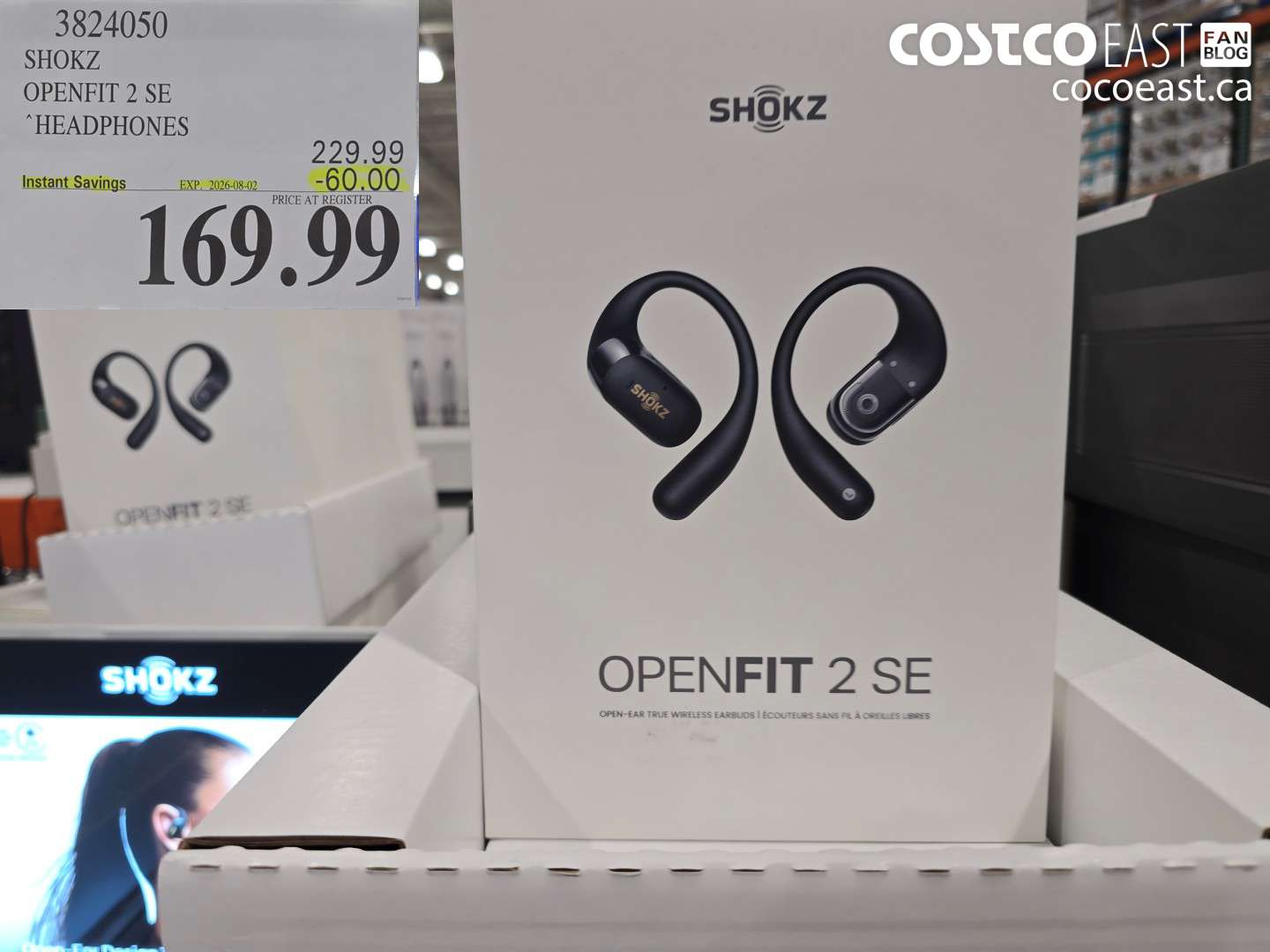 3824050 SHOKZ OPENFIT 2 SE HEADPHONES ($60.00 INSTANT SAVINGS EXPIRES ON 2026-08-02) $169.99