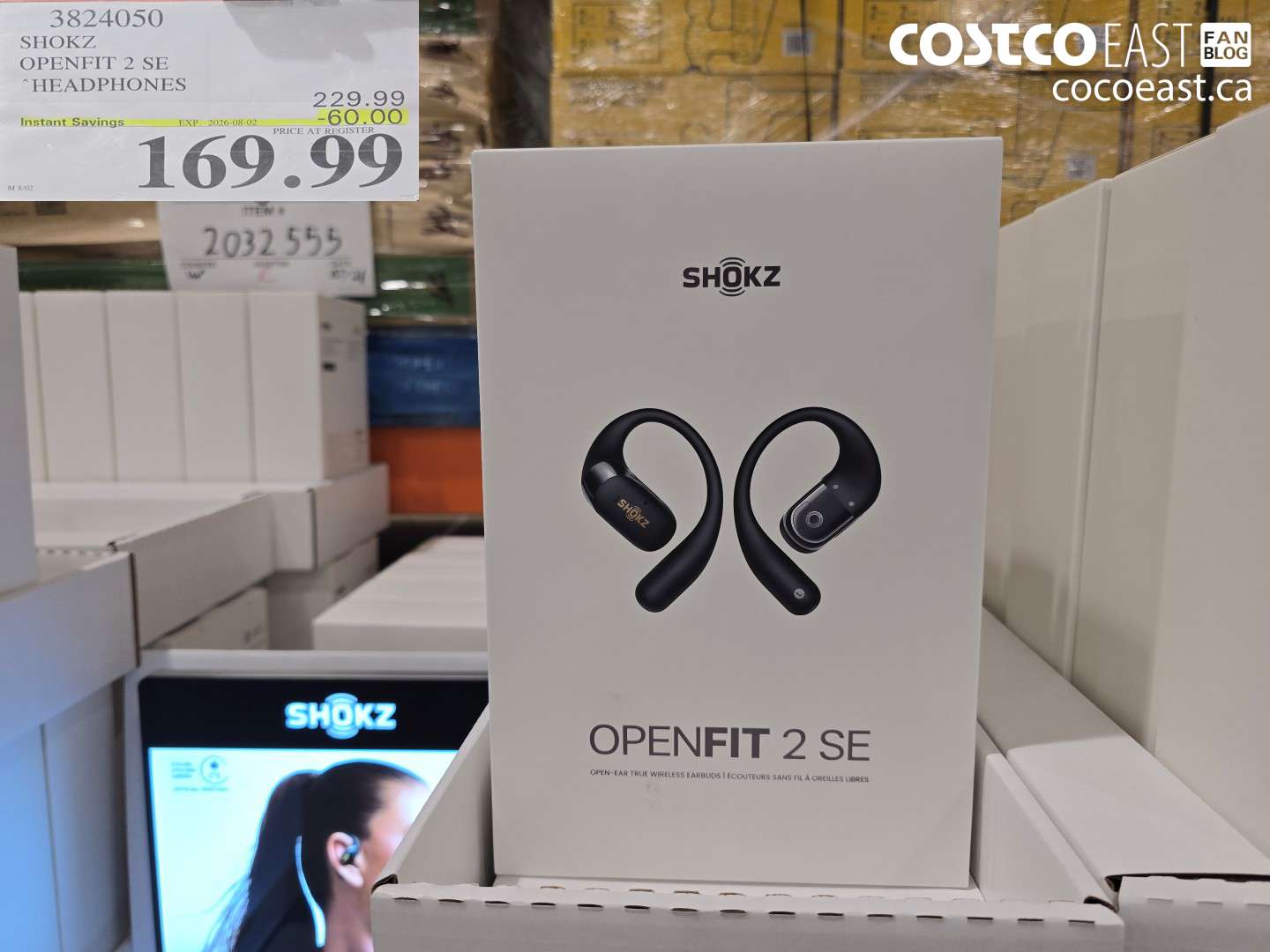 3824050 SHOKZ OPENFIT 2 SE HEADPHONES ($60.00 INSTANT SAVINGS EXPIRES ON 2026-08-02) $169.99