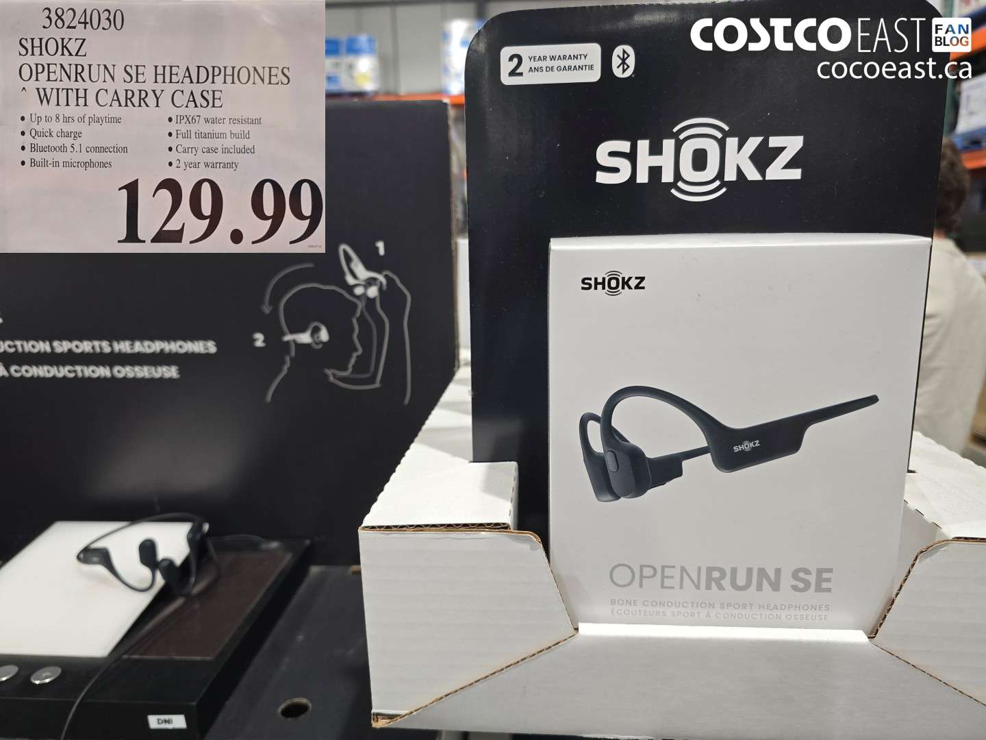 3824030 SHOKZ OPENRUN SE HEADPHONES WITH CARRY CASE $129.99