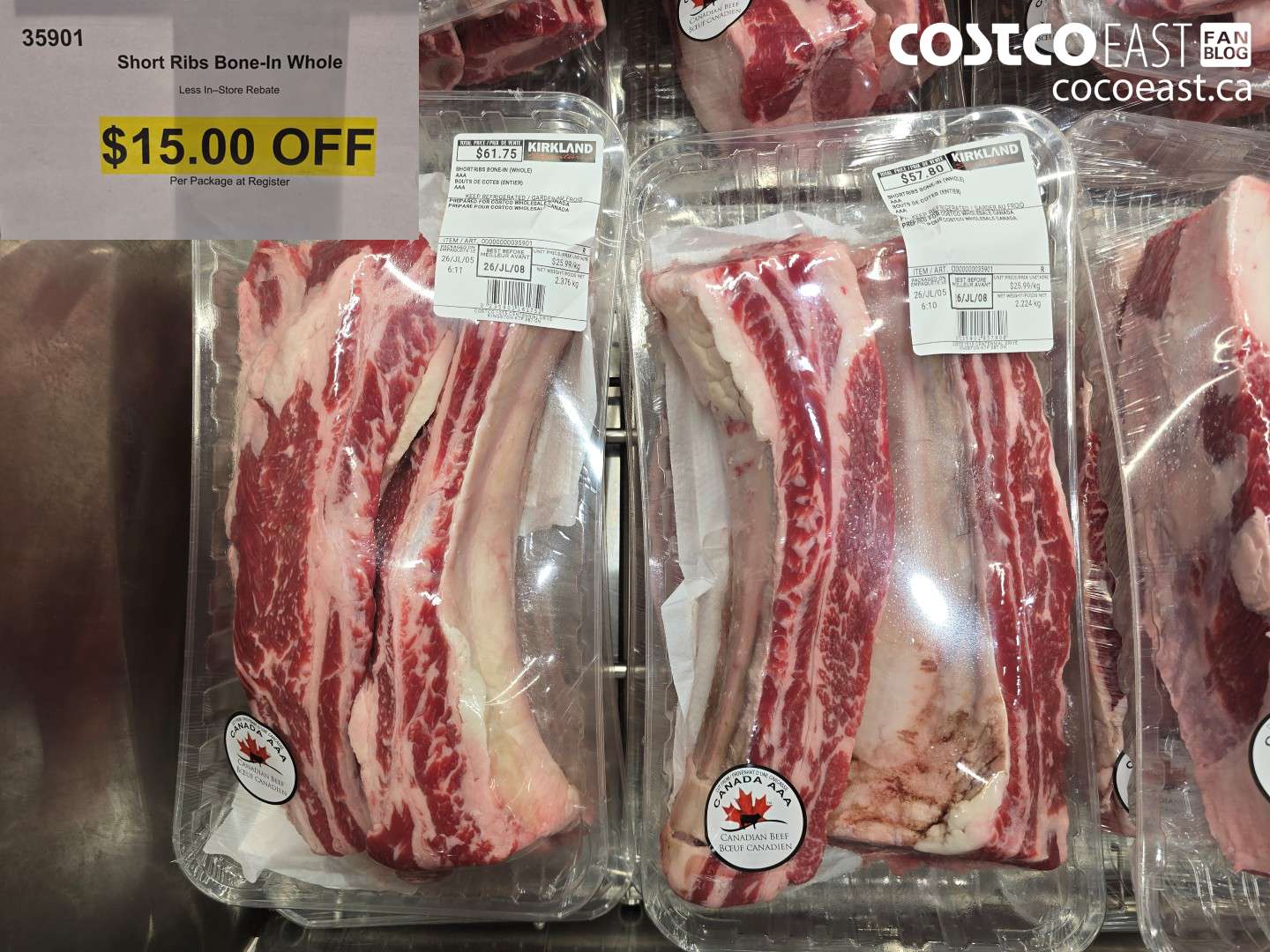 35901 SHORT RIBS BONE-IN WHOLE ($15.00 INSTANT SAVINGS)
