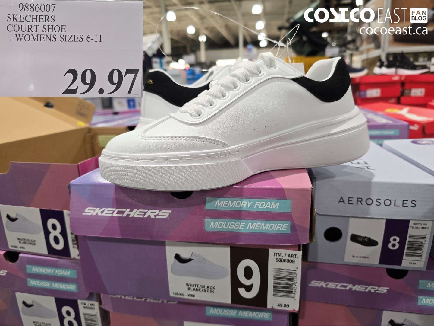 9886007 SKECHERS COURT SHOE WOMENS SIZES 6-11 $29.97