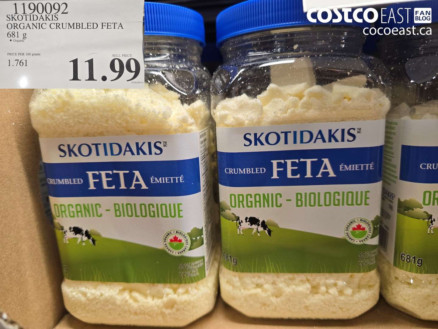 1190092 SKOTIDAKIS ORGANIC CRUMBLED FETA 681 G $11.99