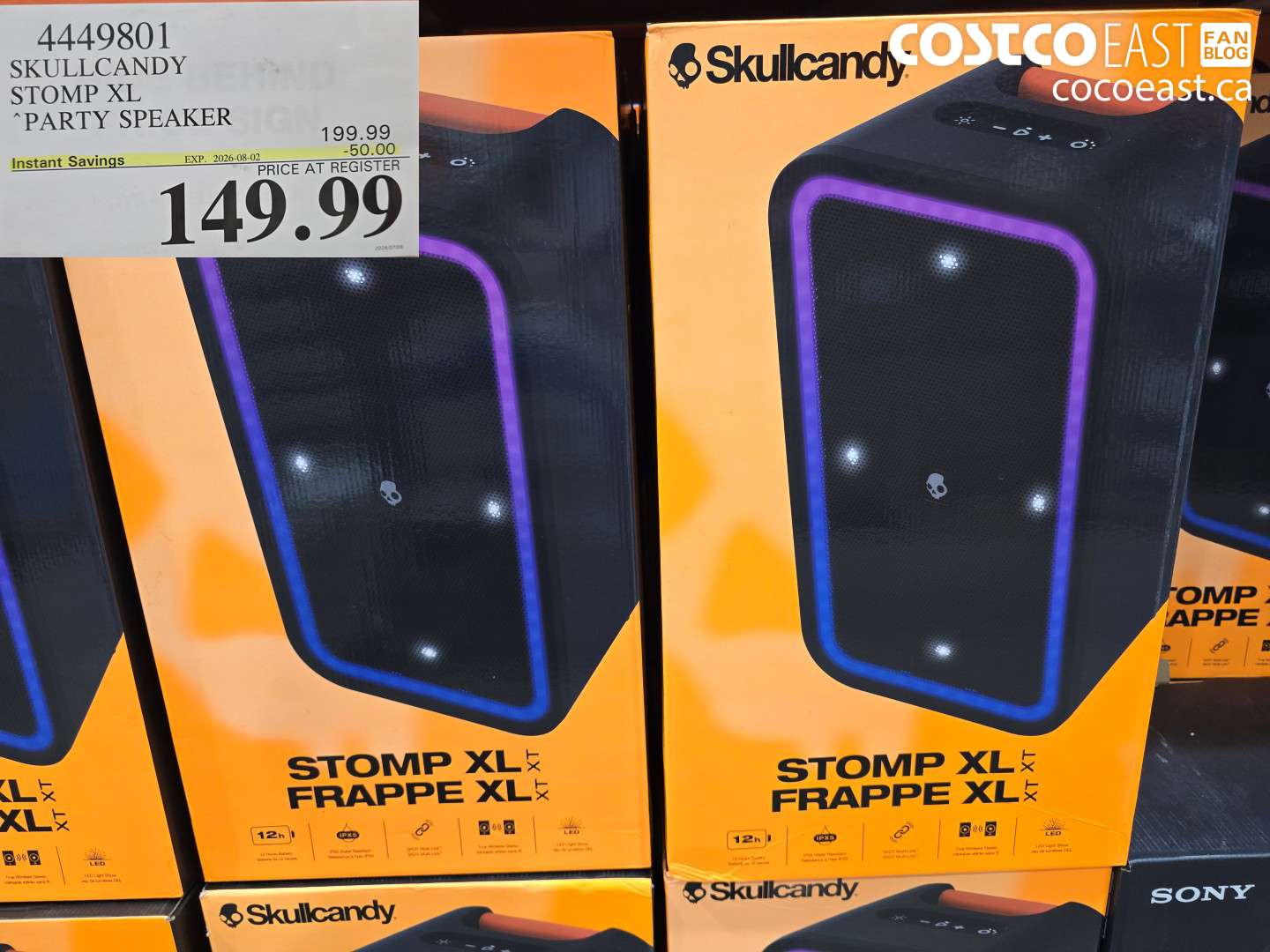 4449801 SKULLCANDY STOMP XL PARTY SPEAKER ($50.00 INSTANT SAVINGS EXPIRES ON 2026-08-02) $149.99