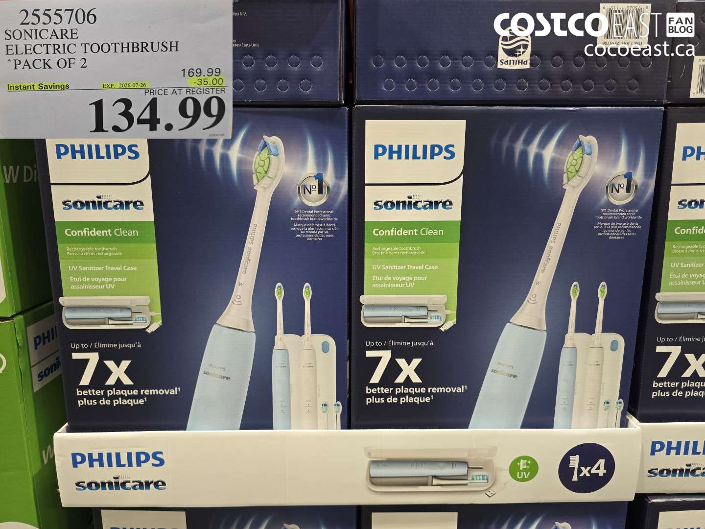 2555706 SONICARE ELECTRIC TOOTHBRUSH PACK OF 2 ($35.00 INSTANT SAVINGS EXPIRES ON 2026-07-26) $134.99