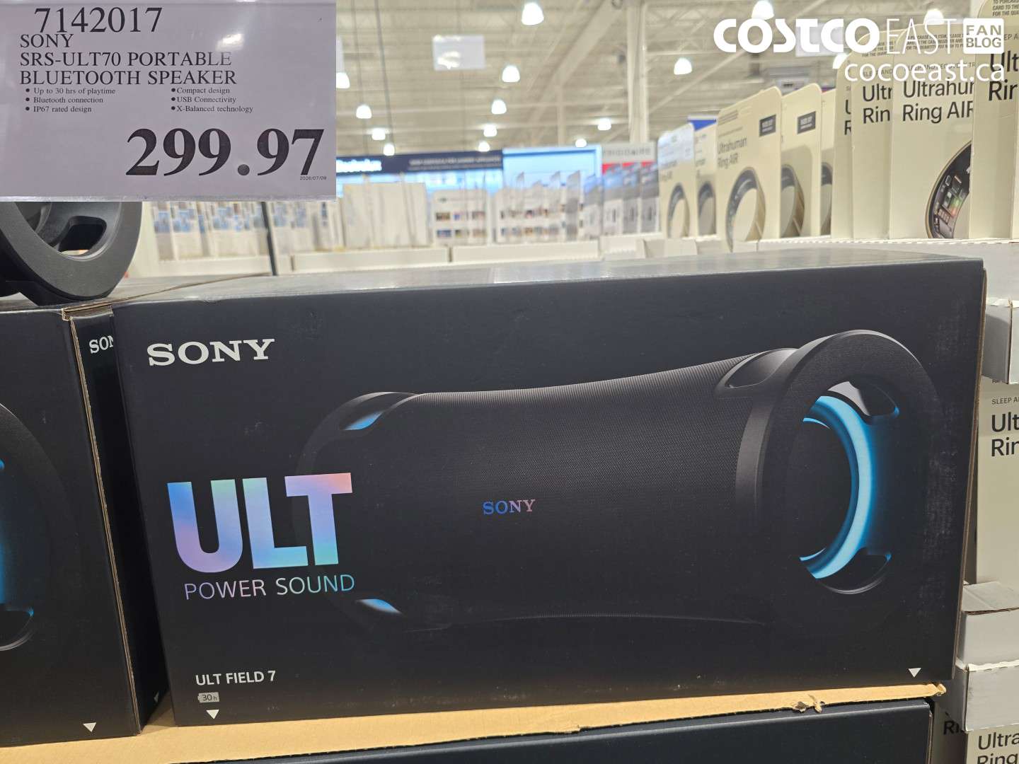 7142017 SONY SRS-ULT70 PORTABLE BLUETOOTH SPEAKER $299.97