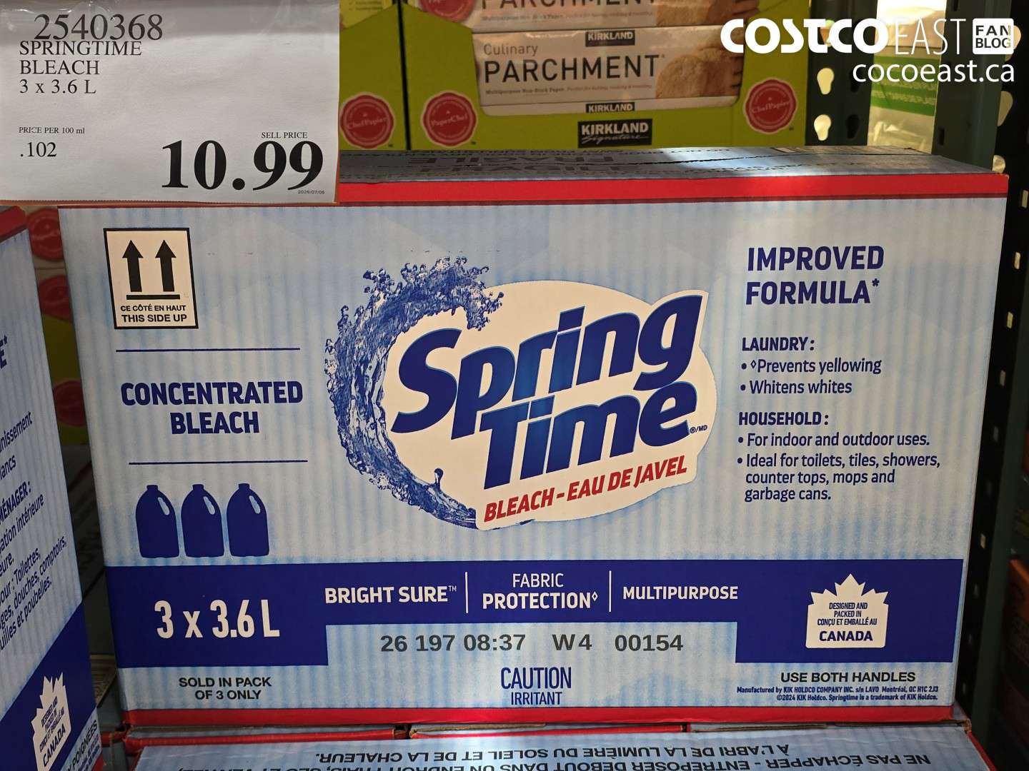 2540368 SPRINGTIME BLEACH 3 X 3.6 L $10.99