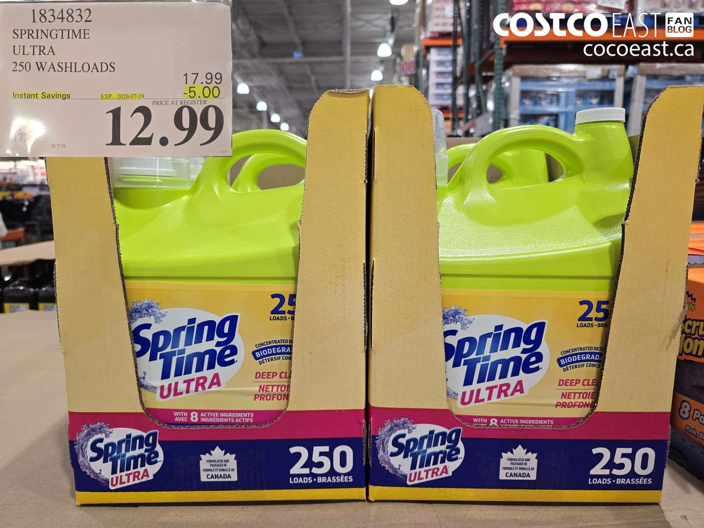 1834832 SPRINGTIME ULTRA 250 WASHLOADS ($5.00 INSTANT SAVINGS EXPIRES ON 2026-07-19) $12.99