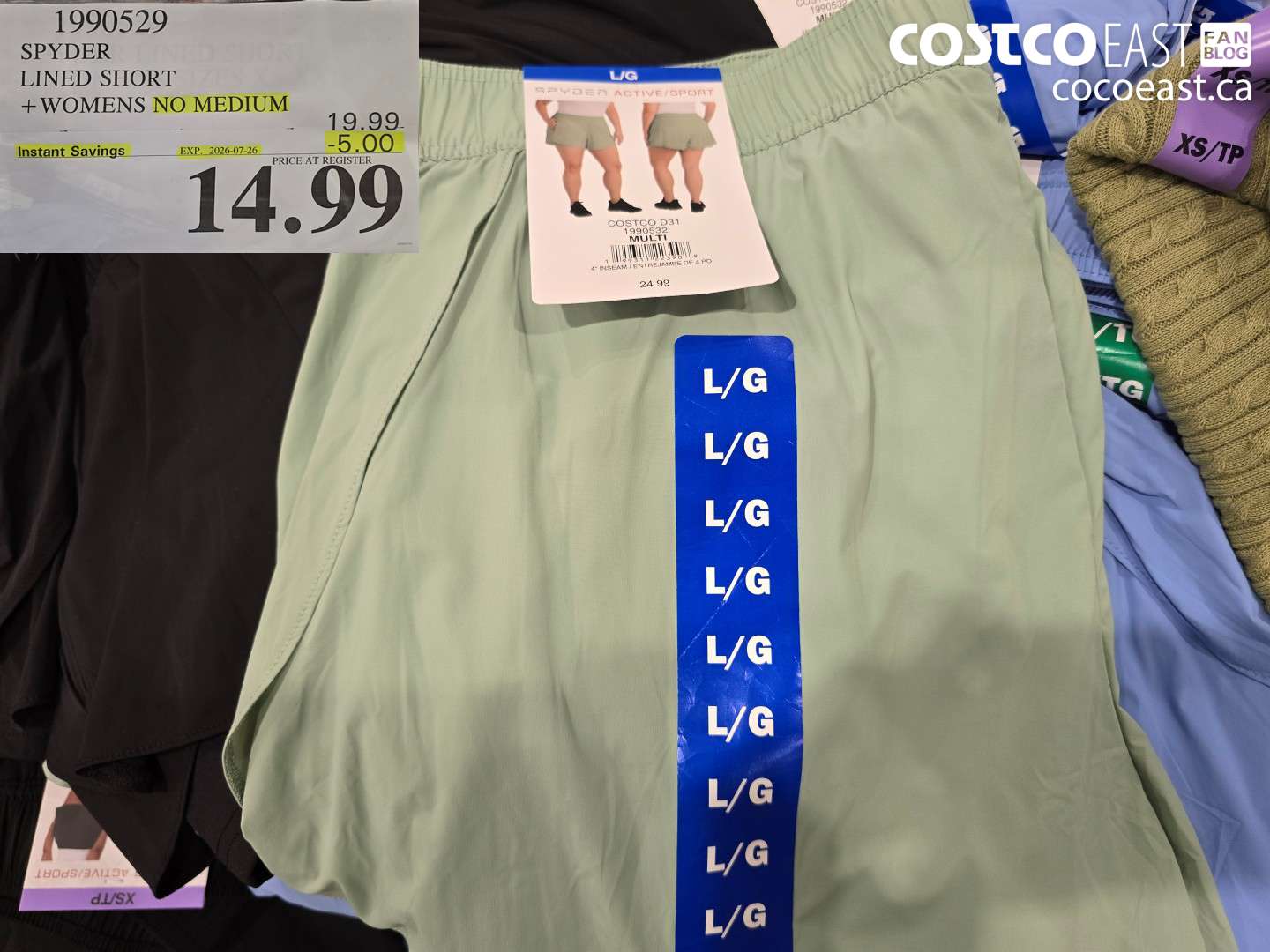 1990529 SPYDER LINED SHORT WOMENS NO MEDIUM ($5.00 INSTANT SAVINGS EXPIRES ON 2026-07-26) $14.99