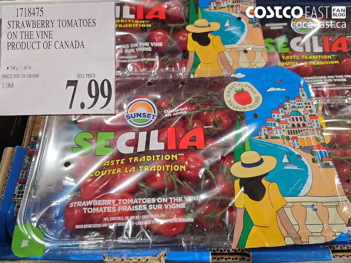 1718475 STRAWBERRY TOMATOES ON THE VINE PRODUCT OF CANADA $7.99