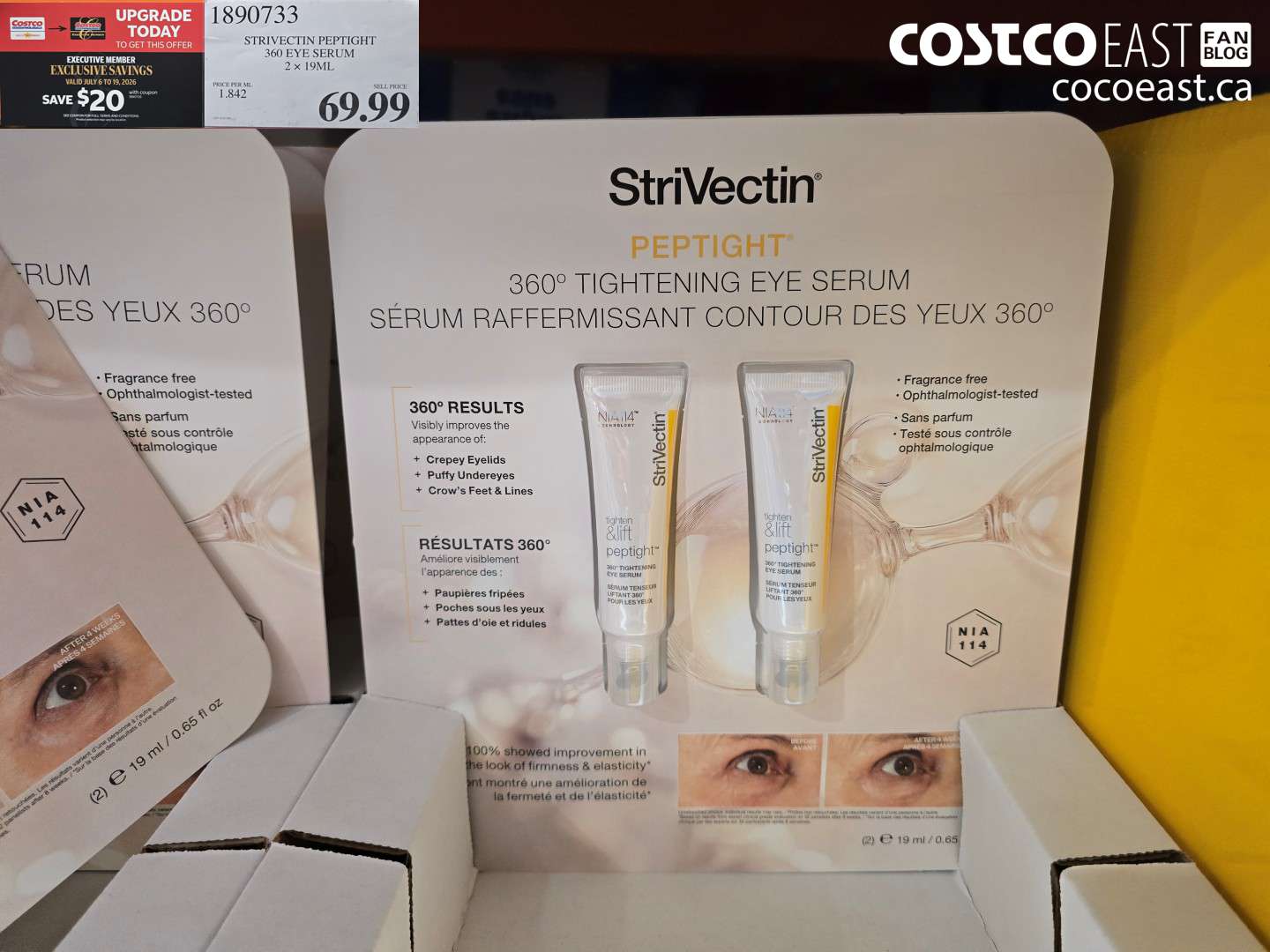 1890733 STRIVECTIN PEPTIGHT 360 EYE SERUM 2 X 19ML ($20.00 INSTANT SAVINGS EXPIRES ON 2026-07-19) $49.99