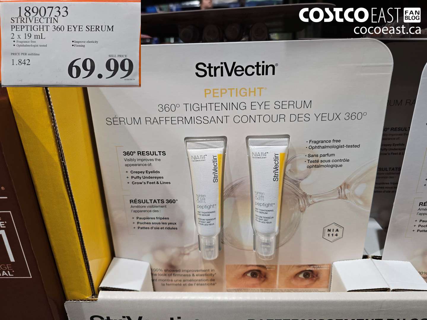 1890733 STRIVECTIN PEPTIGHT 360 EYE SERUM 2 X 19 ML $69.99