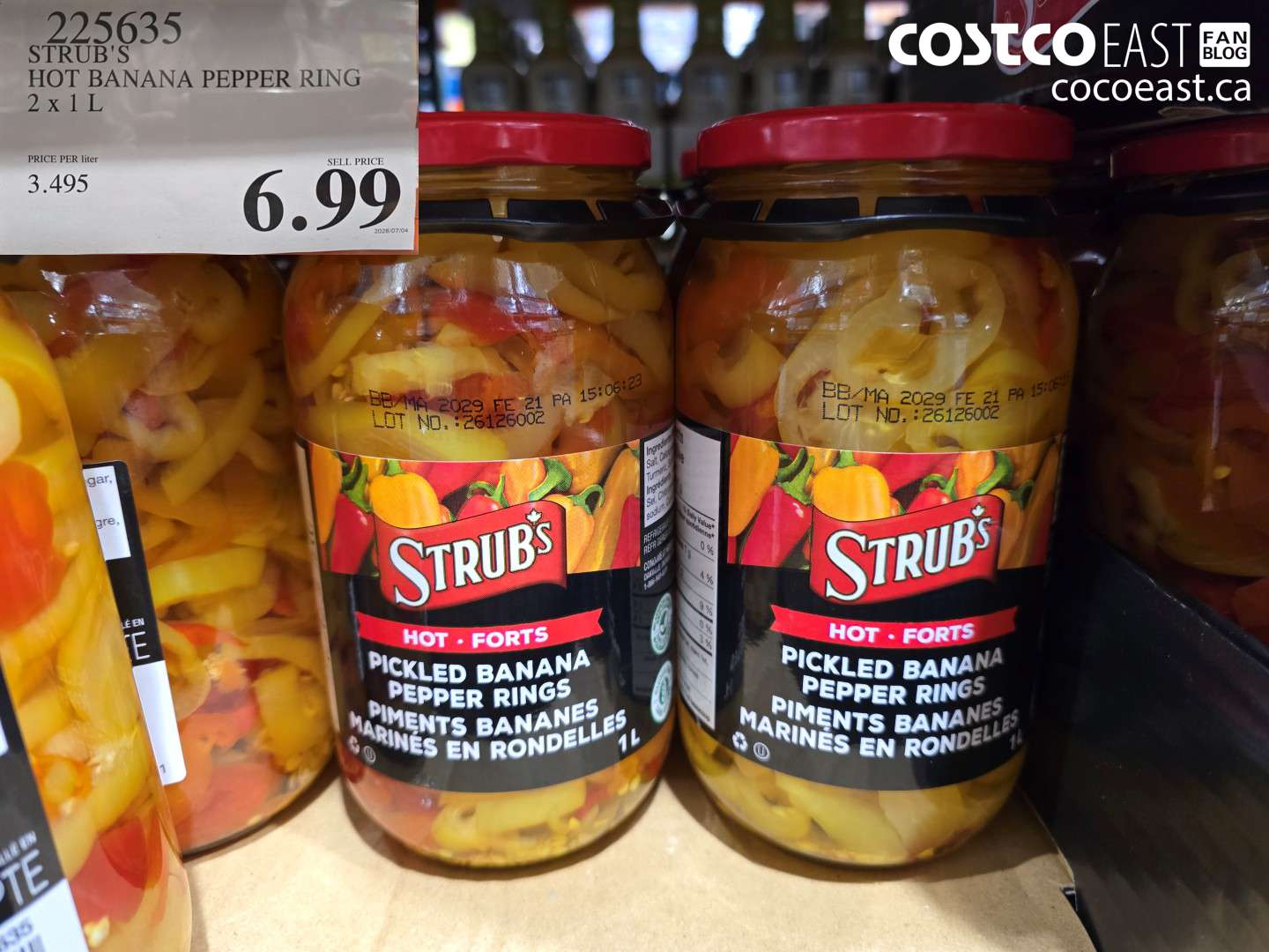 225635 STRUB'S HOT BANANA PEPPER RING 2 X 1 L $6.99