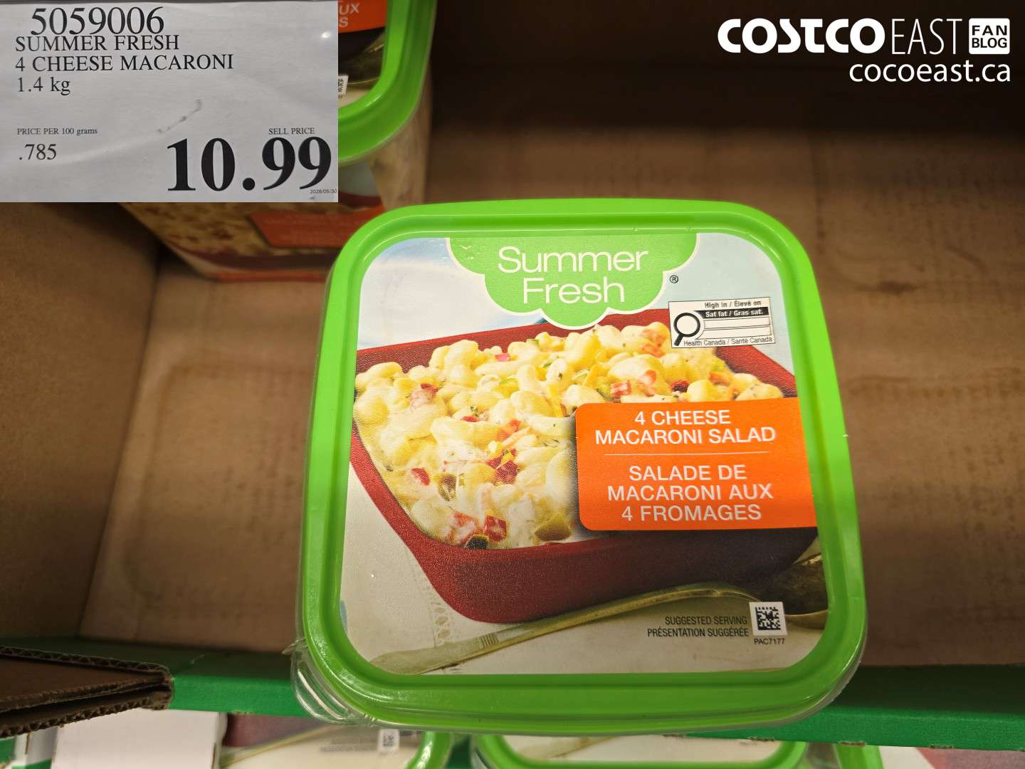 5059006 SUMMER FRESH 4 CHEESE MACARONI 1.4 KG $10.99