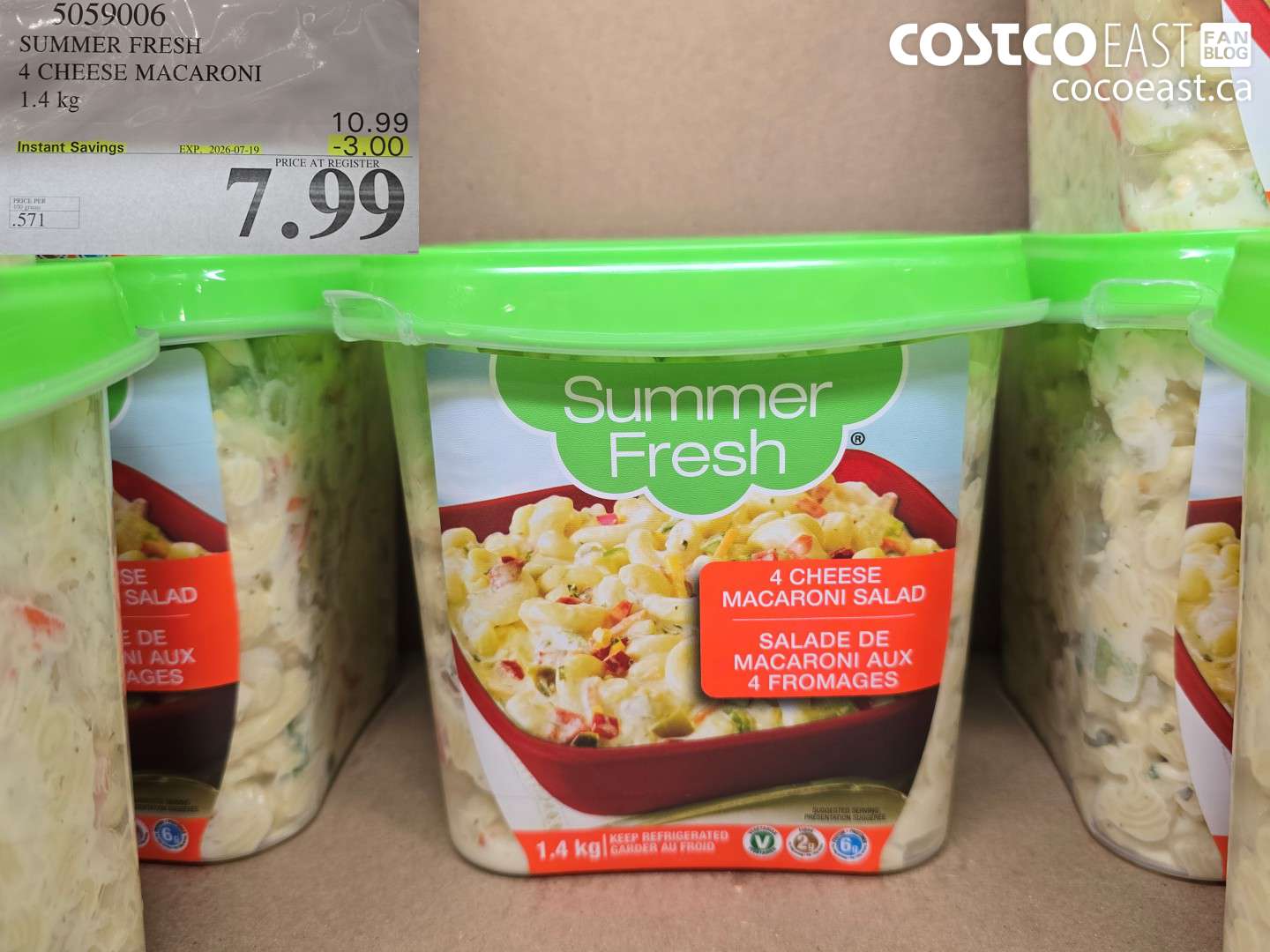 5059006 SUMMER FRESH 4 CHEESE MACARONI 1.4 KG ($3.00 INSTANT SAVINGS EXPIRES ON 2026-07-19) $7.99