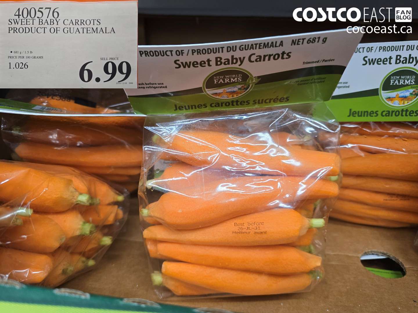 400576 SWEET BABY CARROTS PRODUCT OF GUATEMALA $6.99
