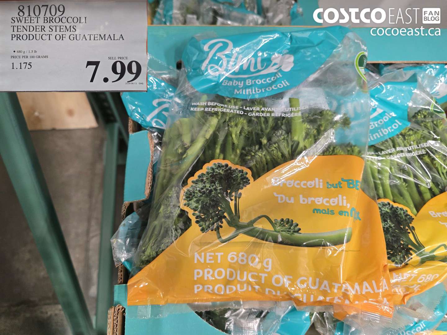 810709 SWEET BROCCOLI TENDER STEMS PRODUCT OF GUATEMALA $7.99