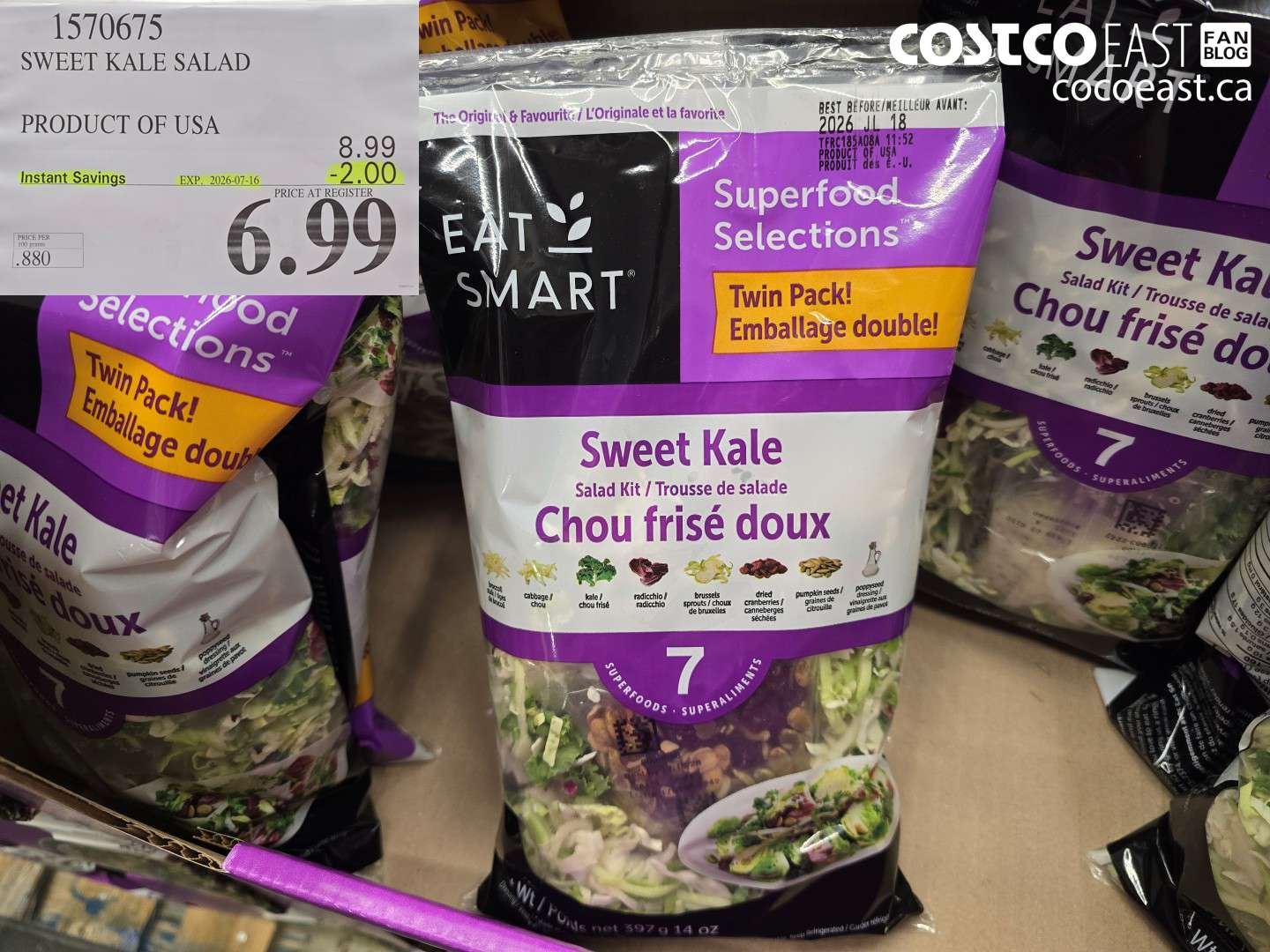 1570675 SWEET KALE SALAD PRODUCT OF USA ($2.00 INSTANT SAVINGS EXPIRES ON 2026-07-16) $6.99