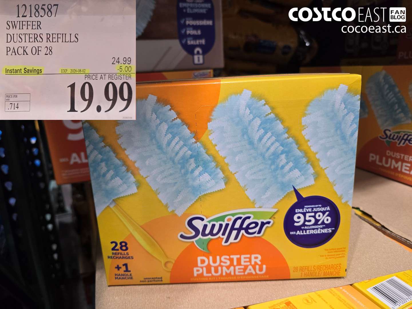 1218587 SWIFFER DUSTERS REFILLS PACK OF 28 ($5.00 INSTANT SAVINGS EXPIRES ON 2026-08-02) $19.99