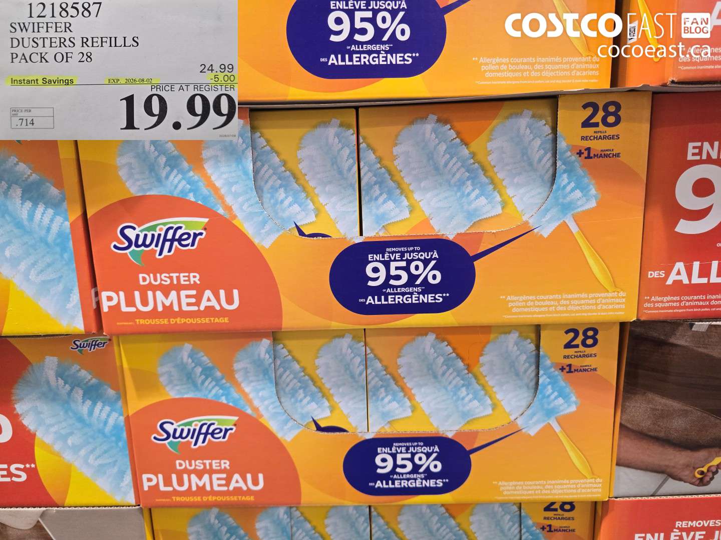 1218587 SWIFFER DUSTERS REFILLS PACK OF 28 ($5.00 INSTANT SAVINGS EXPIRES ON 2026-08-02) $19.99