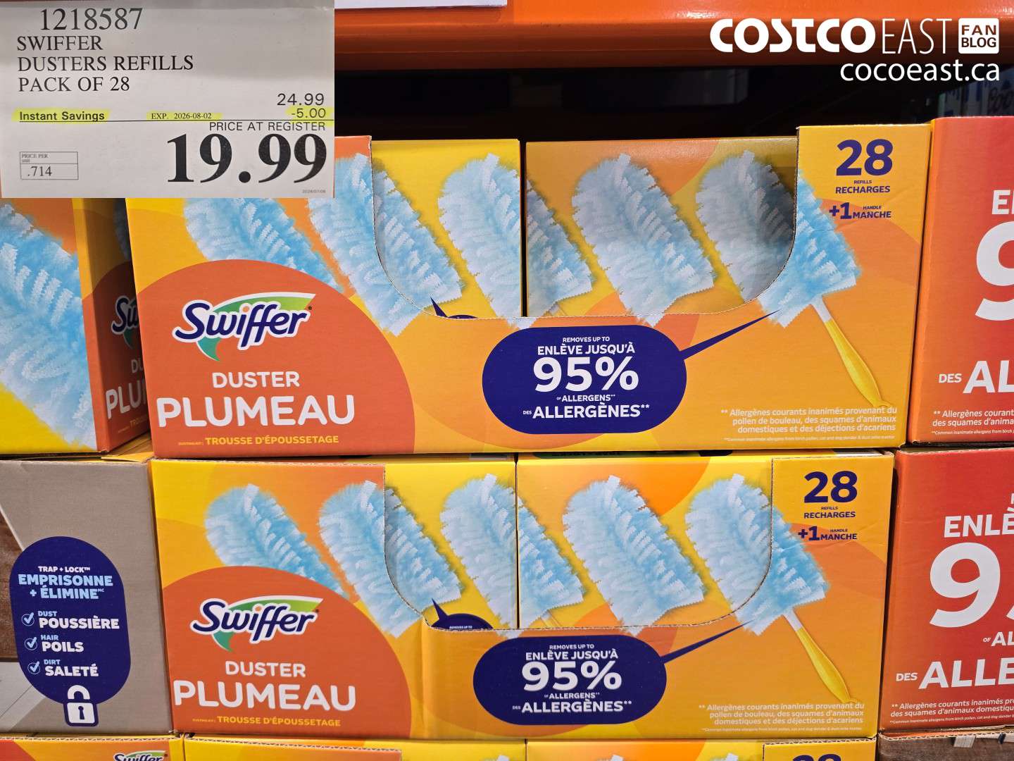 1218587 SWIFFER DUSTERS REFILLS PACK OF 28 ($5.00 INSTANT SAVINGS EXPIRES ON 2026-08-02) $19.99