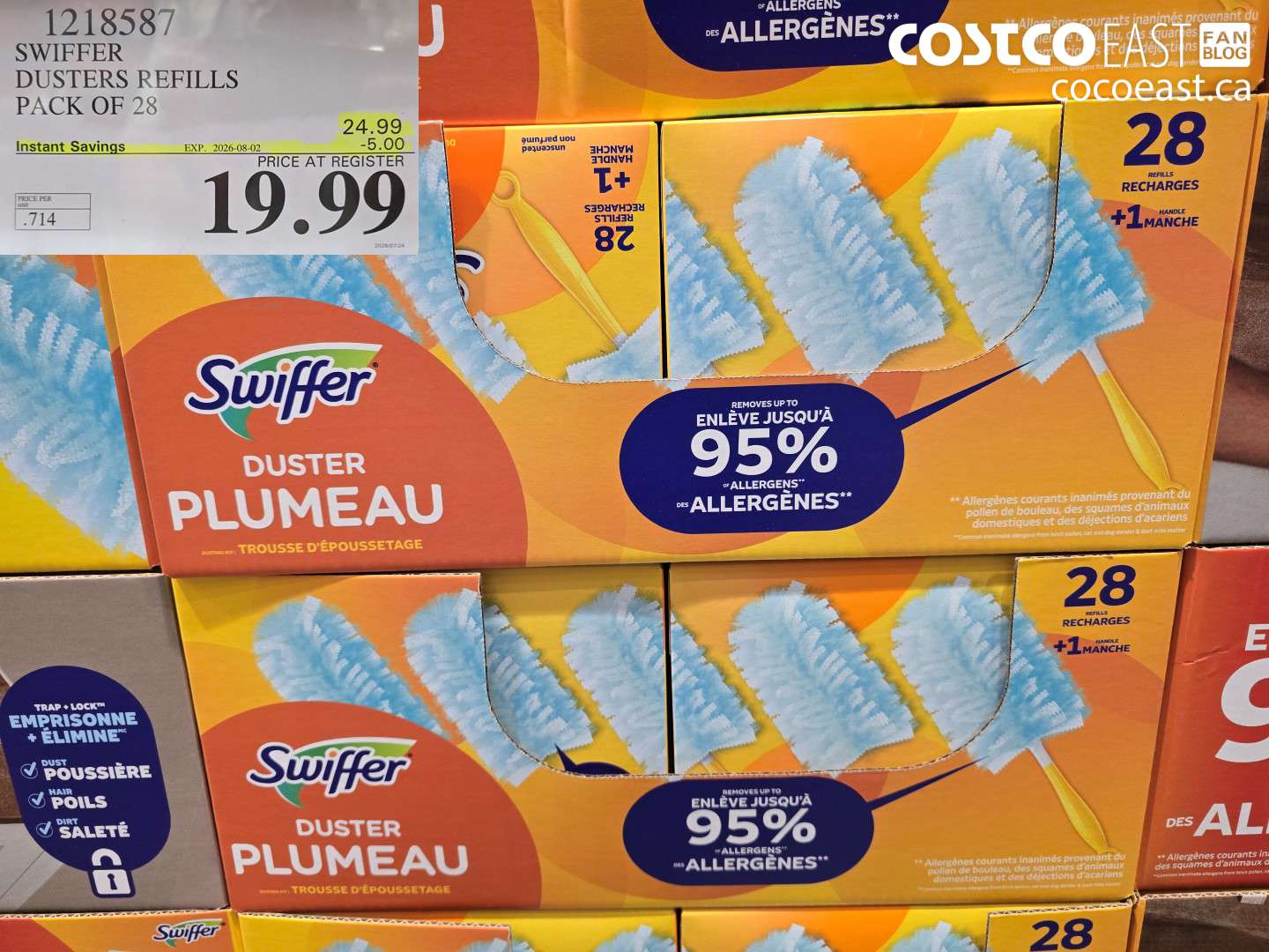 1218587 SWIFFER DUSTERS REFILLS PACK OF 28 ($5.00 INSTANT SAVINGS EXPIRES ON 2026-08-02) $19.99
