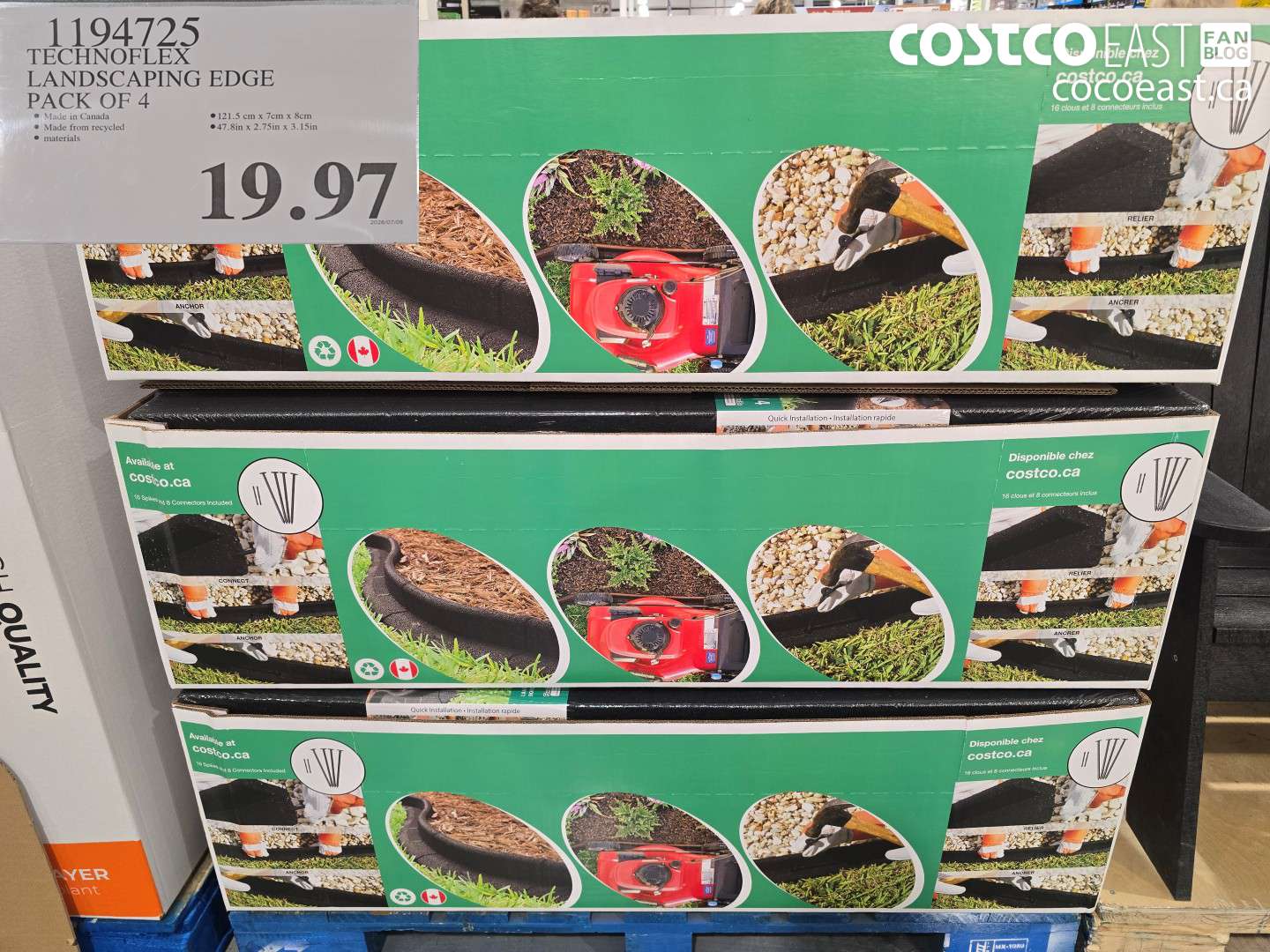 1194725 TECHNOFLEX LANDSCAPING EDGE PACK OF 4 $19.97