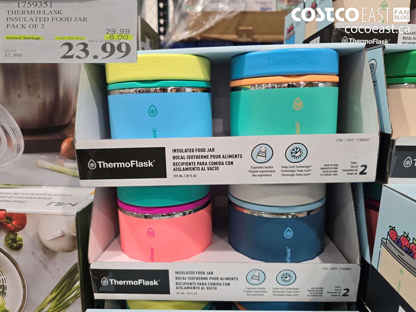 1759351 THERMOFLASK INSULATED FOOD JAR PACK OF 2 ($6.00 INSTANT SAVINGS EXPIRES ON 2026-08-02) $23.99