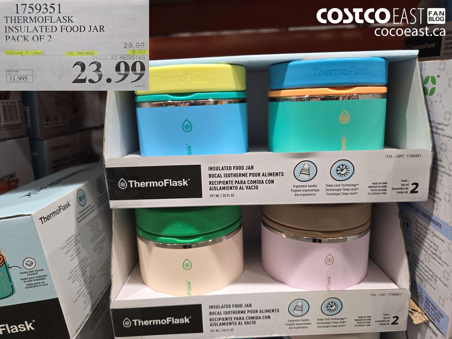 1759351 THERMOFLASK INSULATED FOOD JAR PACK OF 2 ($6.00 INSTANT SAVINGS EXPIRES ON 2026-08-02) $23.99