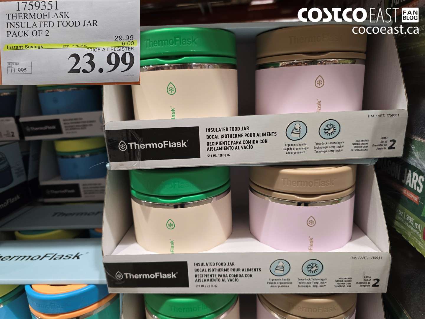 1759351 THERMOFLASK INSULATED FOOD JAR PACK OF 2 ($6.00 INSTANT SAVINGS EXPIRES ON 2026-08-02) $23.99