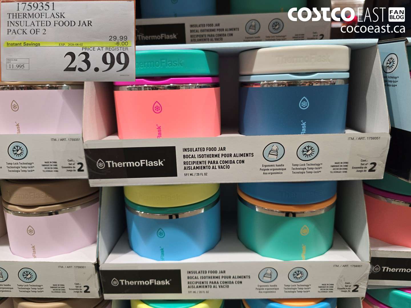 1759351 THERMOFLASK INSULATED FOOD JAR PACK OF 2 ($6.00 INSTANT SAVINGS EXPIRES ON 2026-08-02) $23.99