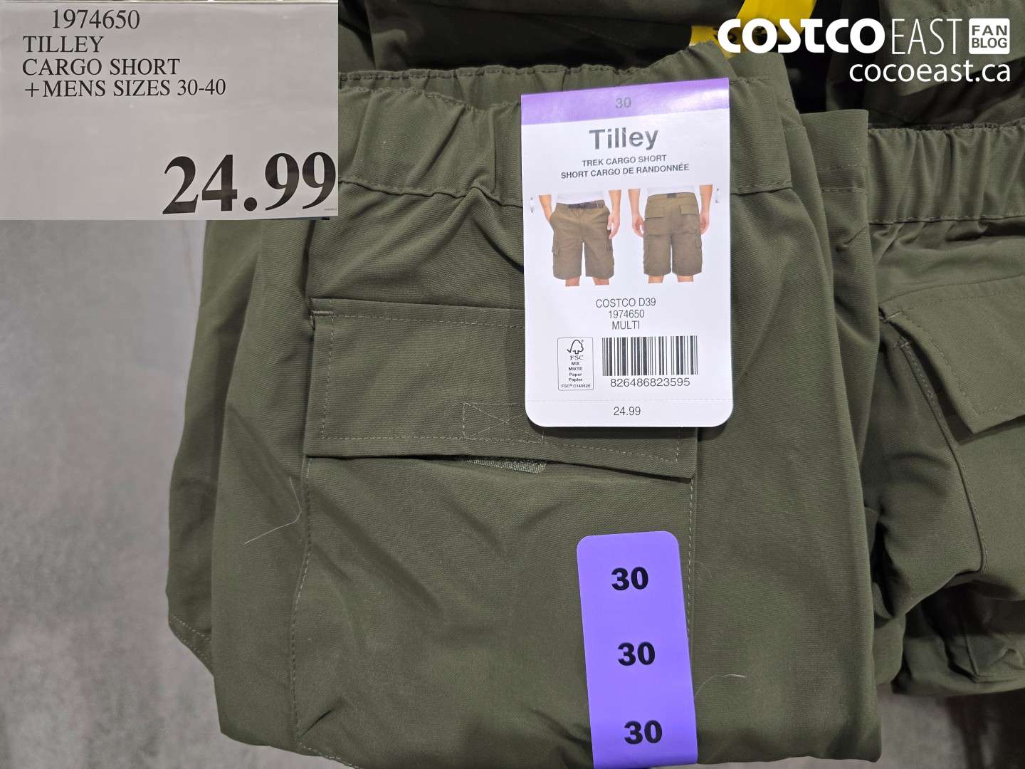 1974650 TILLEY CARGO SHORT MENS SIZES 30-40 $24.99