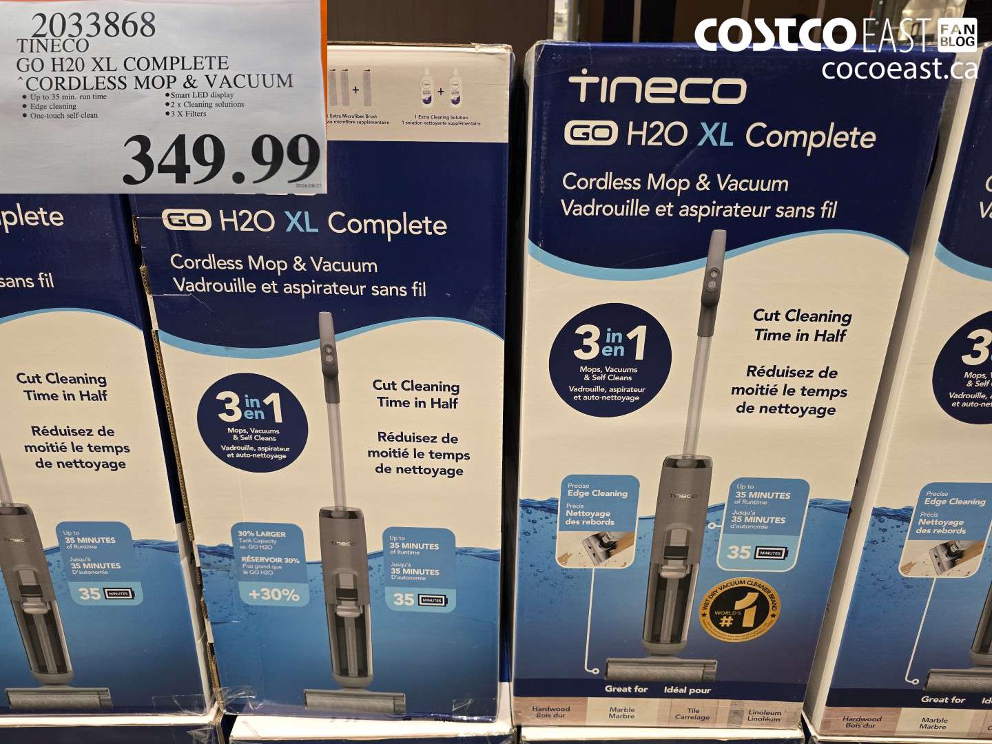2033868 TINECO GO H20 XL COMPLETE CORDLESS MOP & VACUUM $349.99