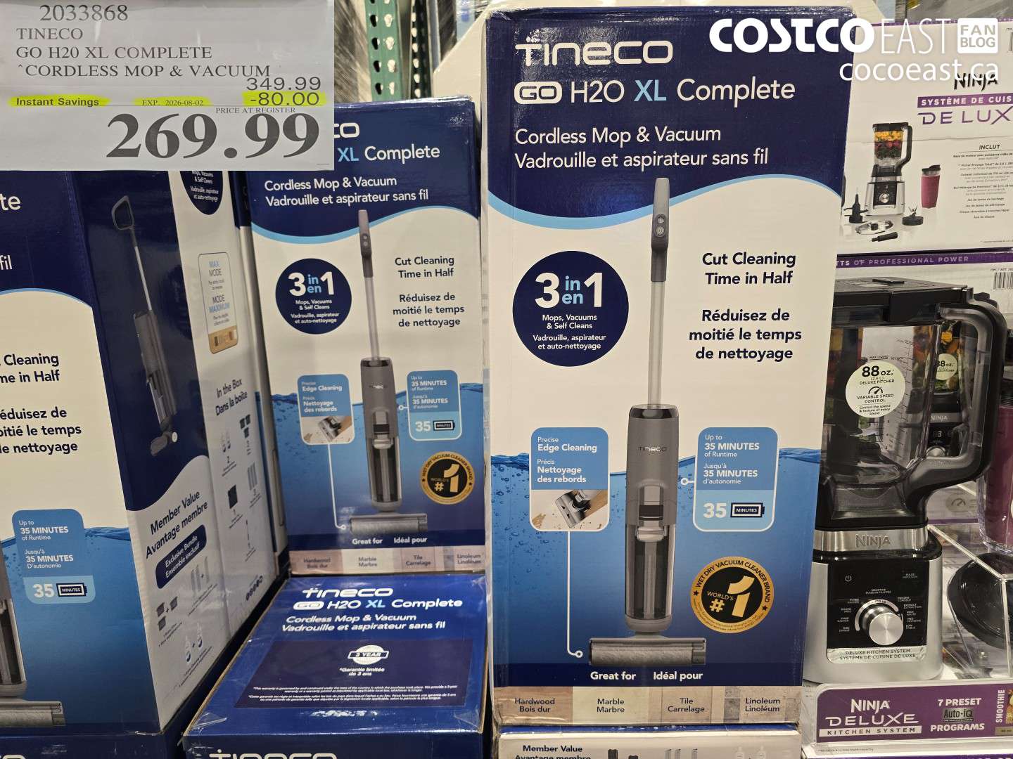 2033868 TINECO GO H2O XL COMPLETE CORDLESS MOP & VACUUM ($80.00 INSTANT SAVINGS EXPIRES ON 2026-08-02) $269.99